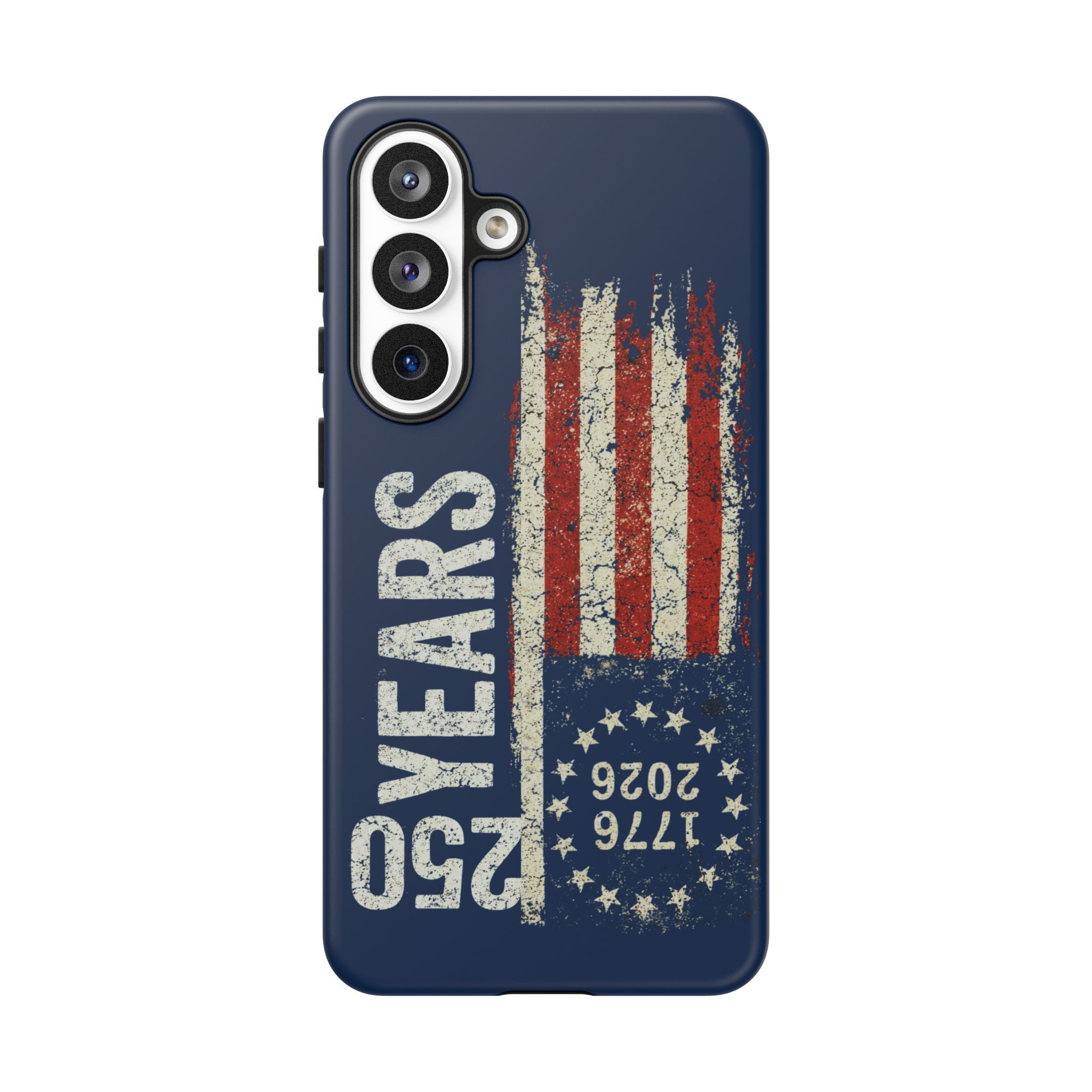 Patriotic 250th Anniversary Phone Case – 1776–2026 Distressed American Flag