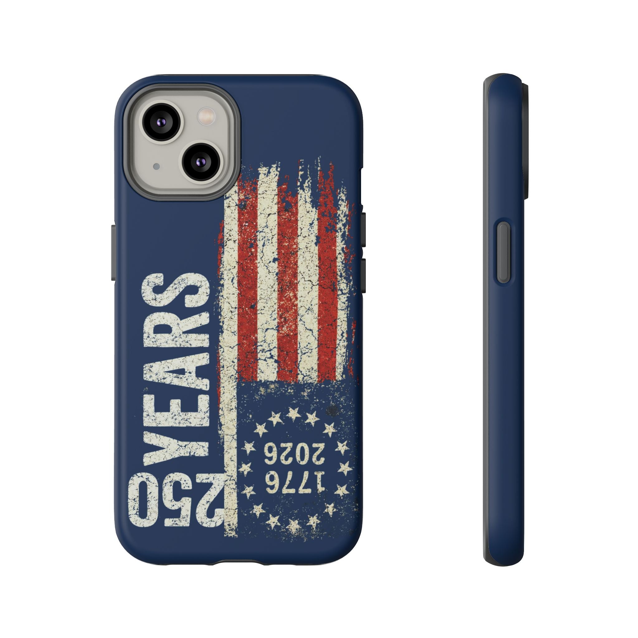 Patriotic 250th Anniversary Phone Case – 1776–2026 Distressed American Flag