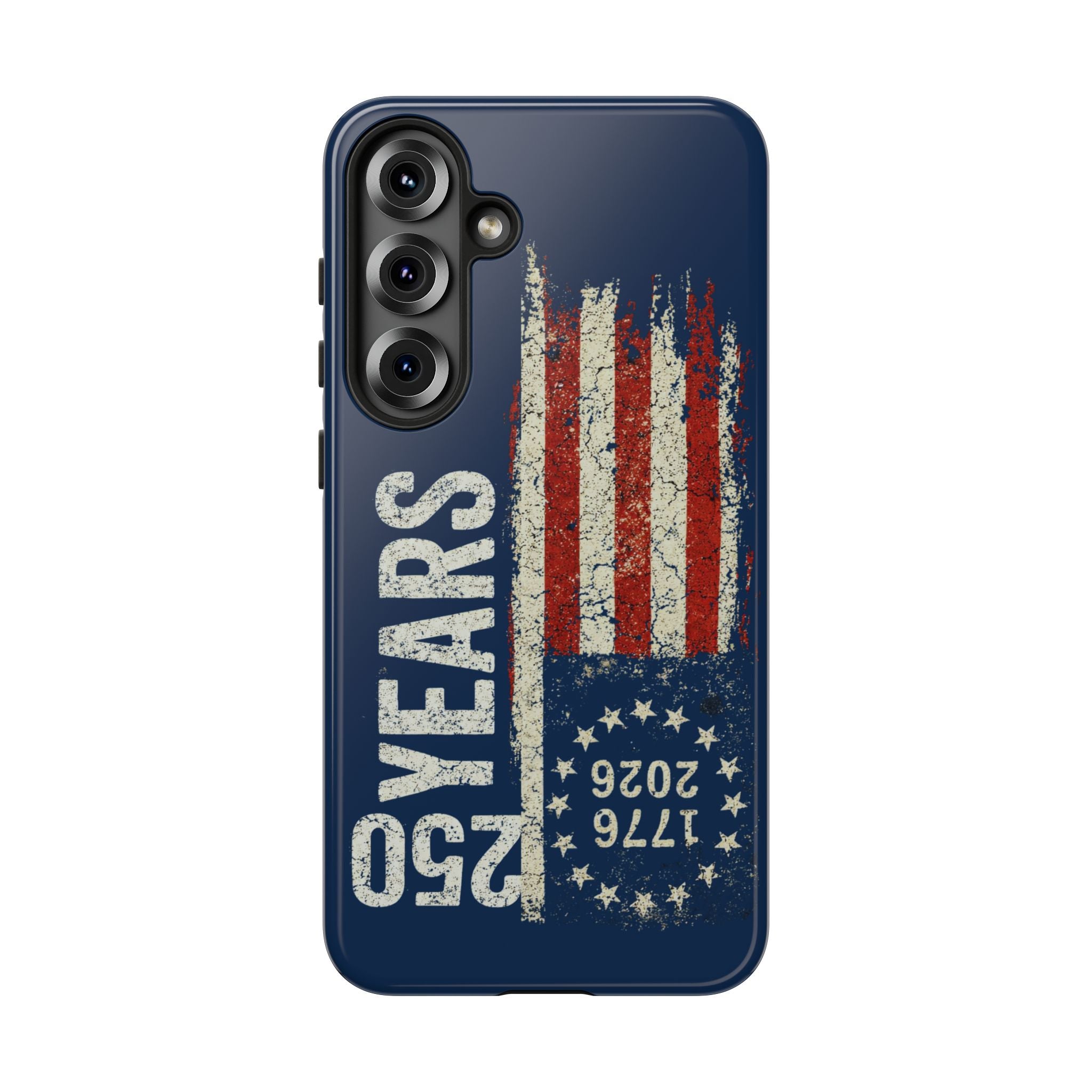 Patriotic 250th Anniversary Phone Case – 1776–2026 Distressed American Flag
