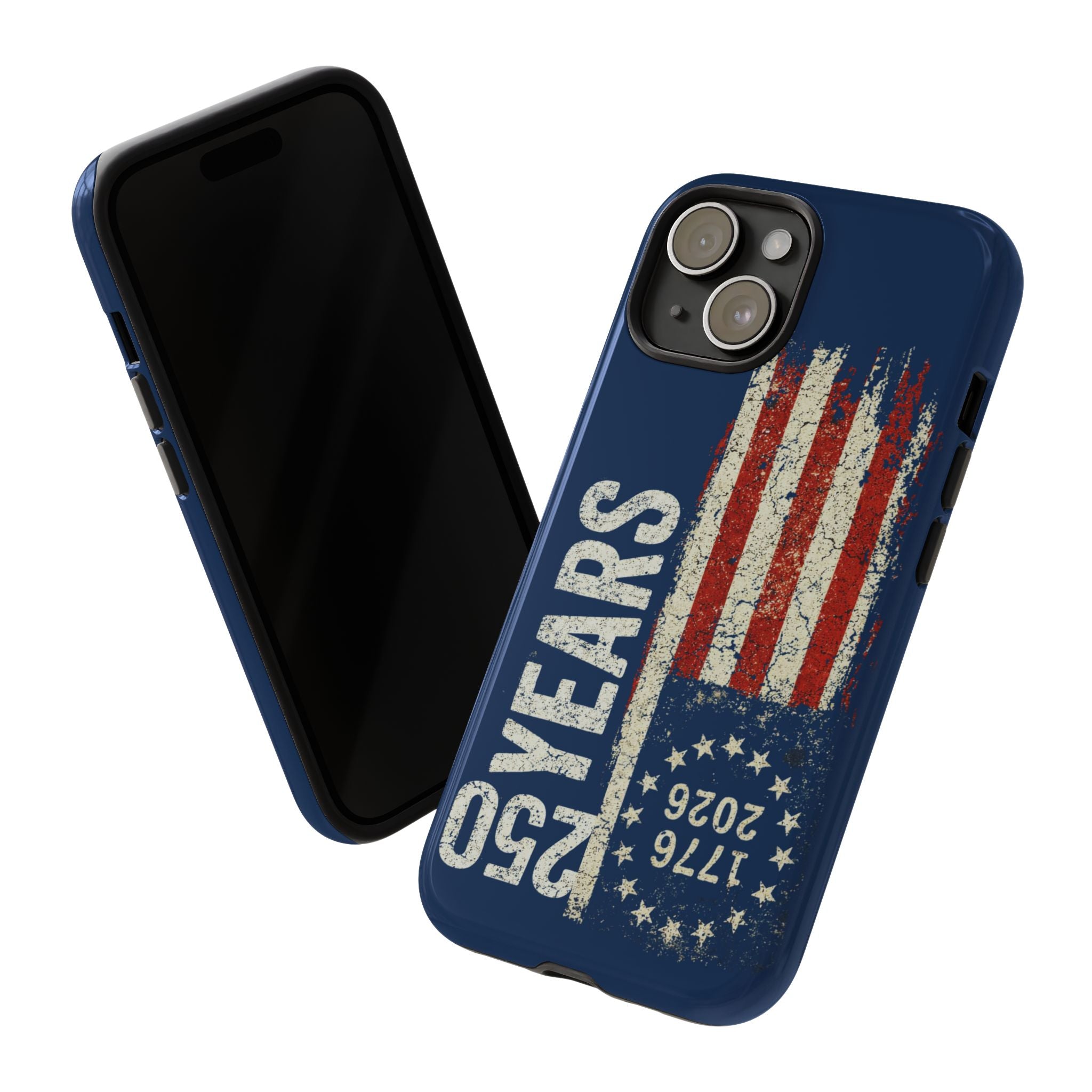 Patriotic 250th Anniversary Phone Case – 1776–2026 Distressed American Flag