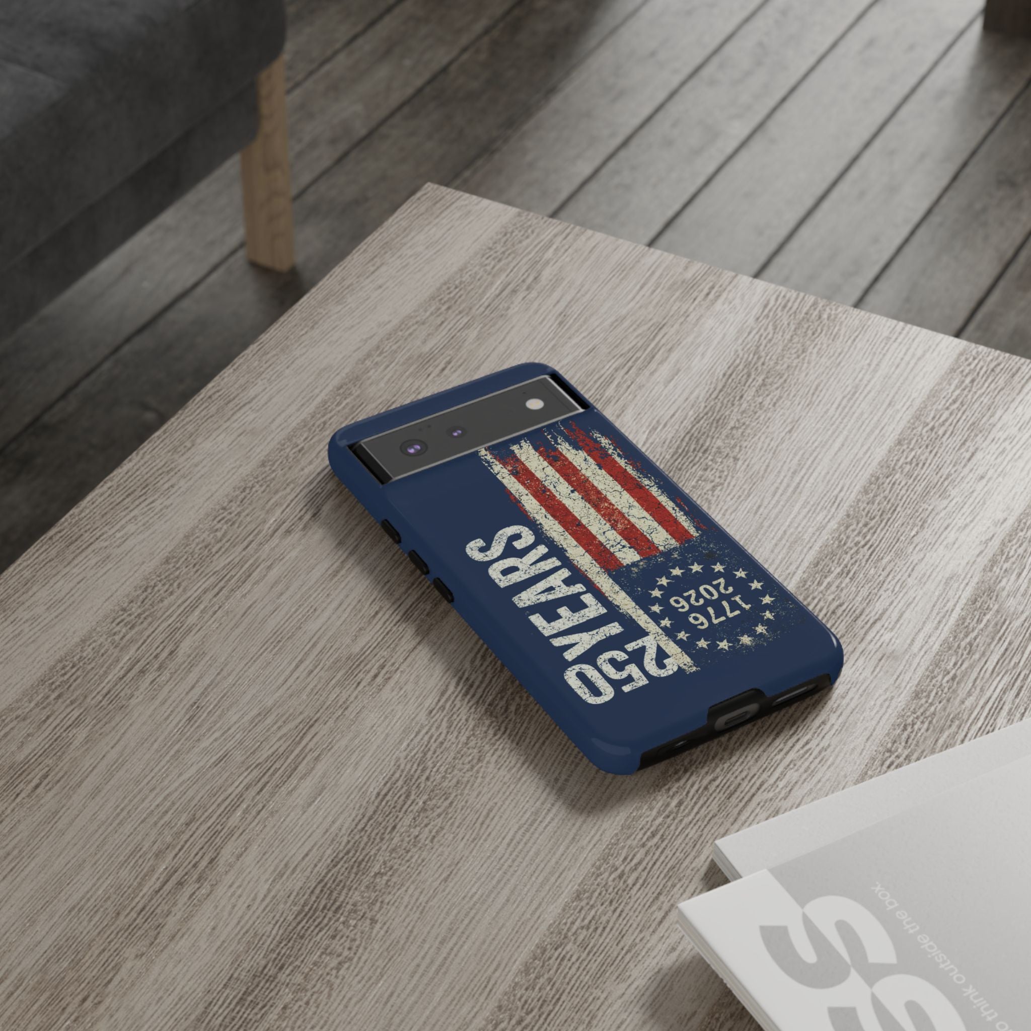 Patriotic 250th Anniversary Phone Case – 1776–2026 Distressed American Flag