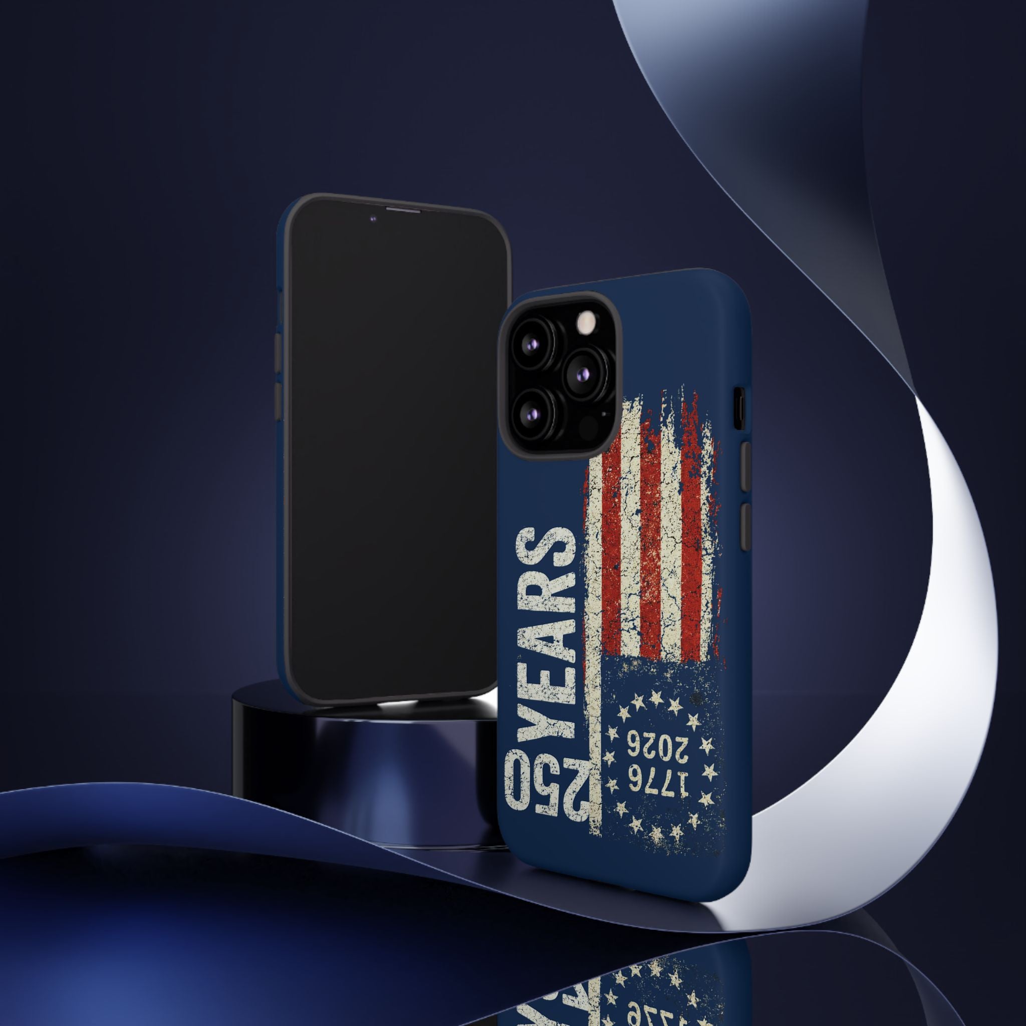 Patriotic 250th Anniversary Phone Case – 1776–2026 Distressed American Flag