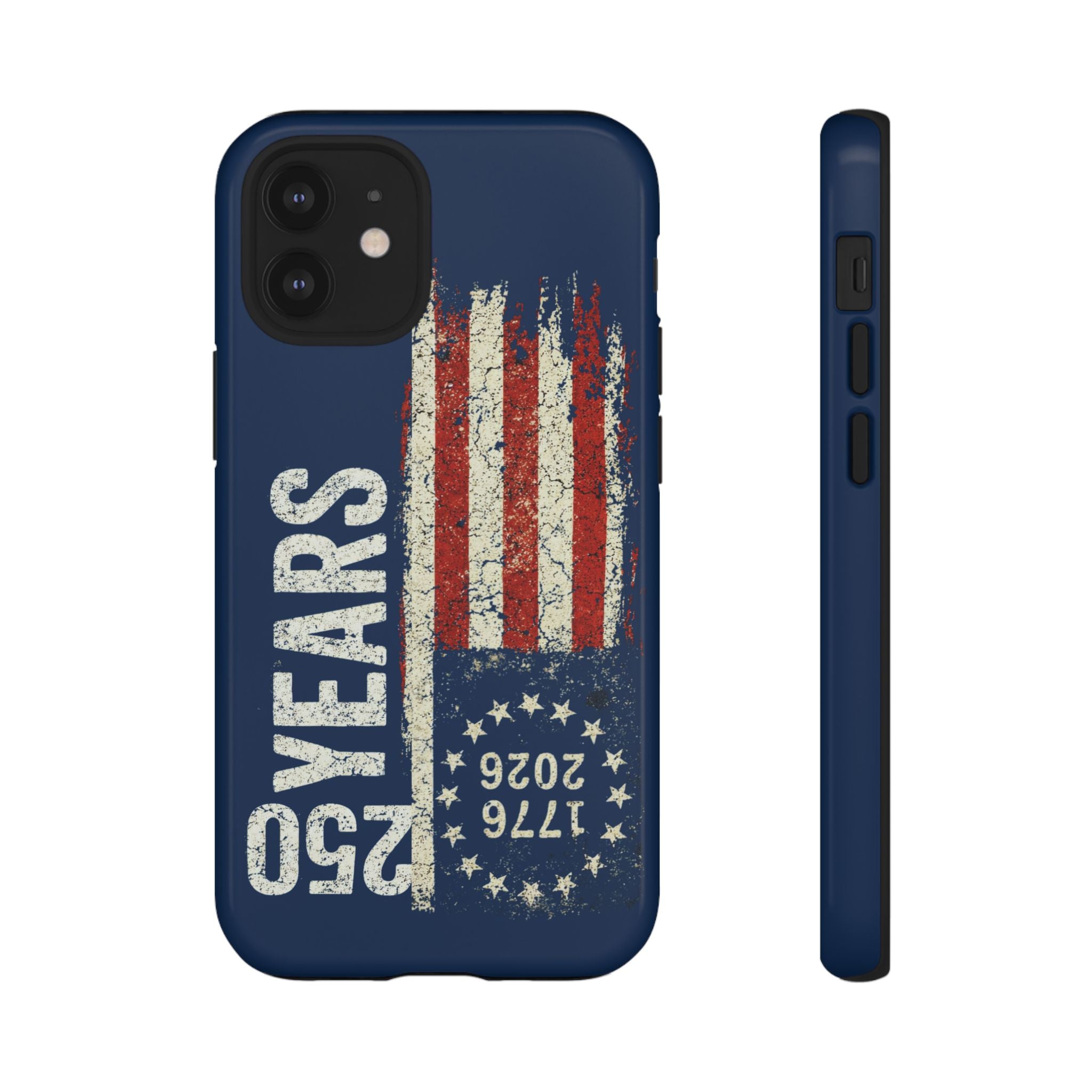 Patriotic 250th Anniversary Phone Case – 1776–2026 Distressed American Flag