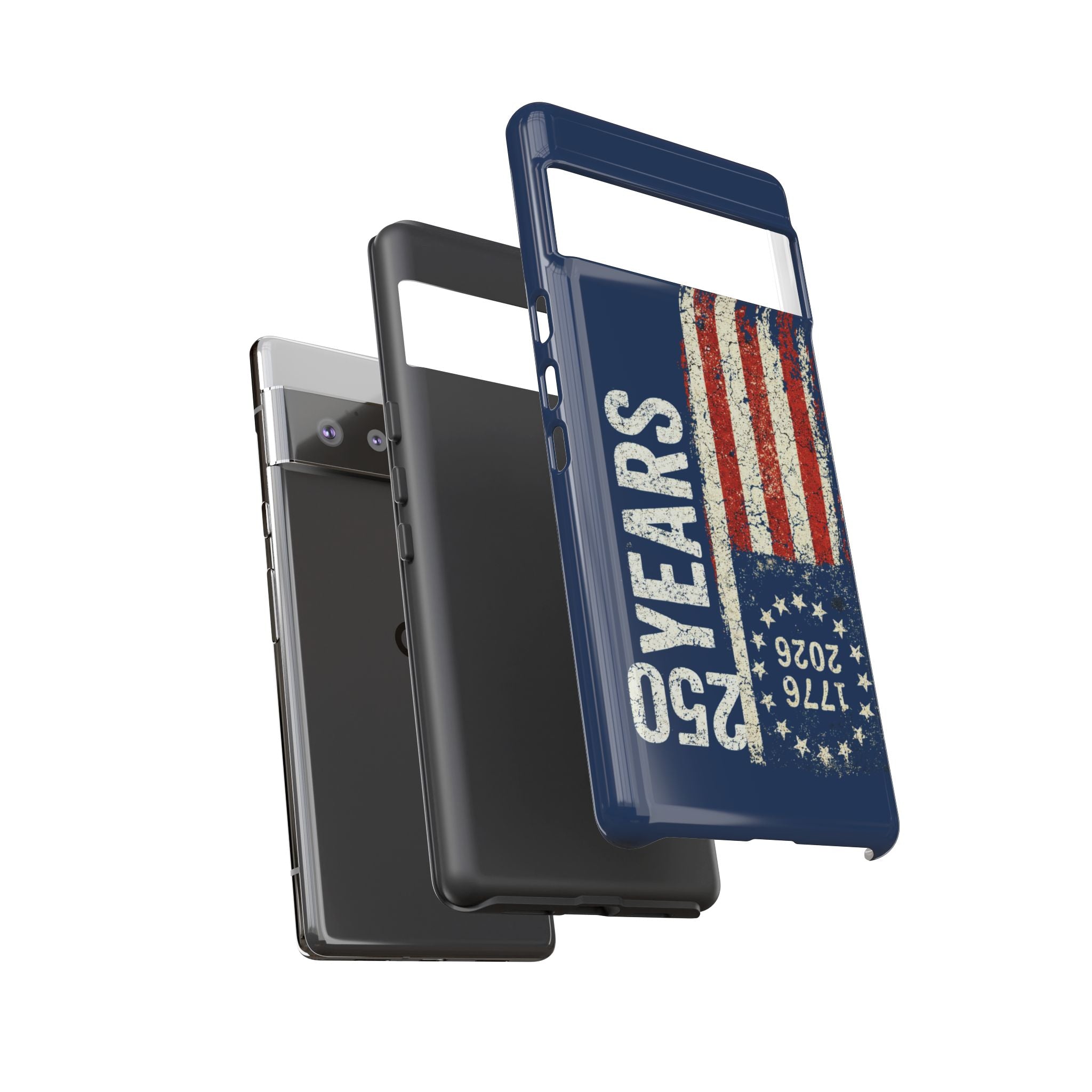 Patriotic 250th Anniversary Phone Case – 1776–2026 Distressed American Flag