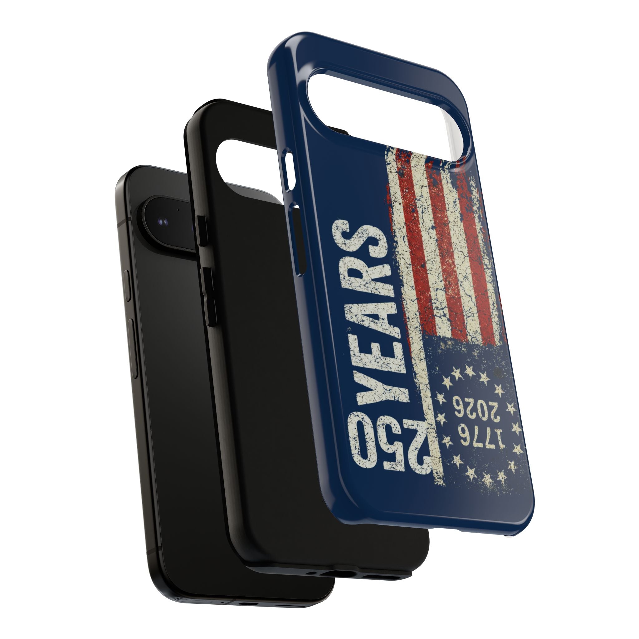 Patriotic 250th Anniversary Phone Case – 1776–2026 Distressed American Flag