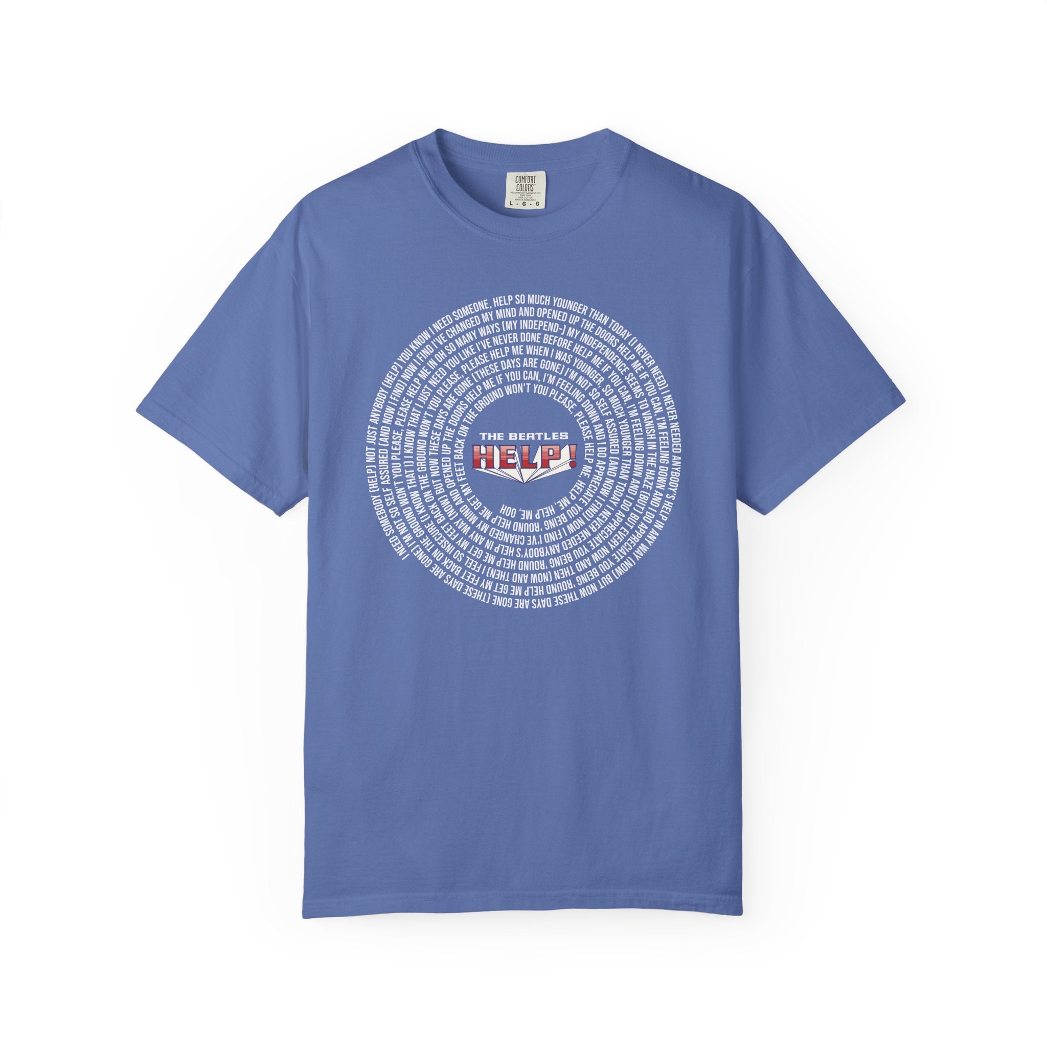Help! Retro Heart Graphic T-Shirt — White Chest Print