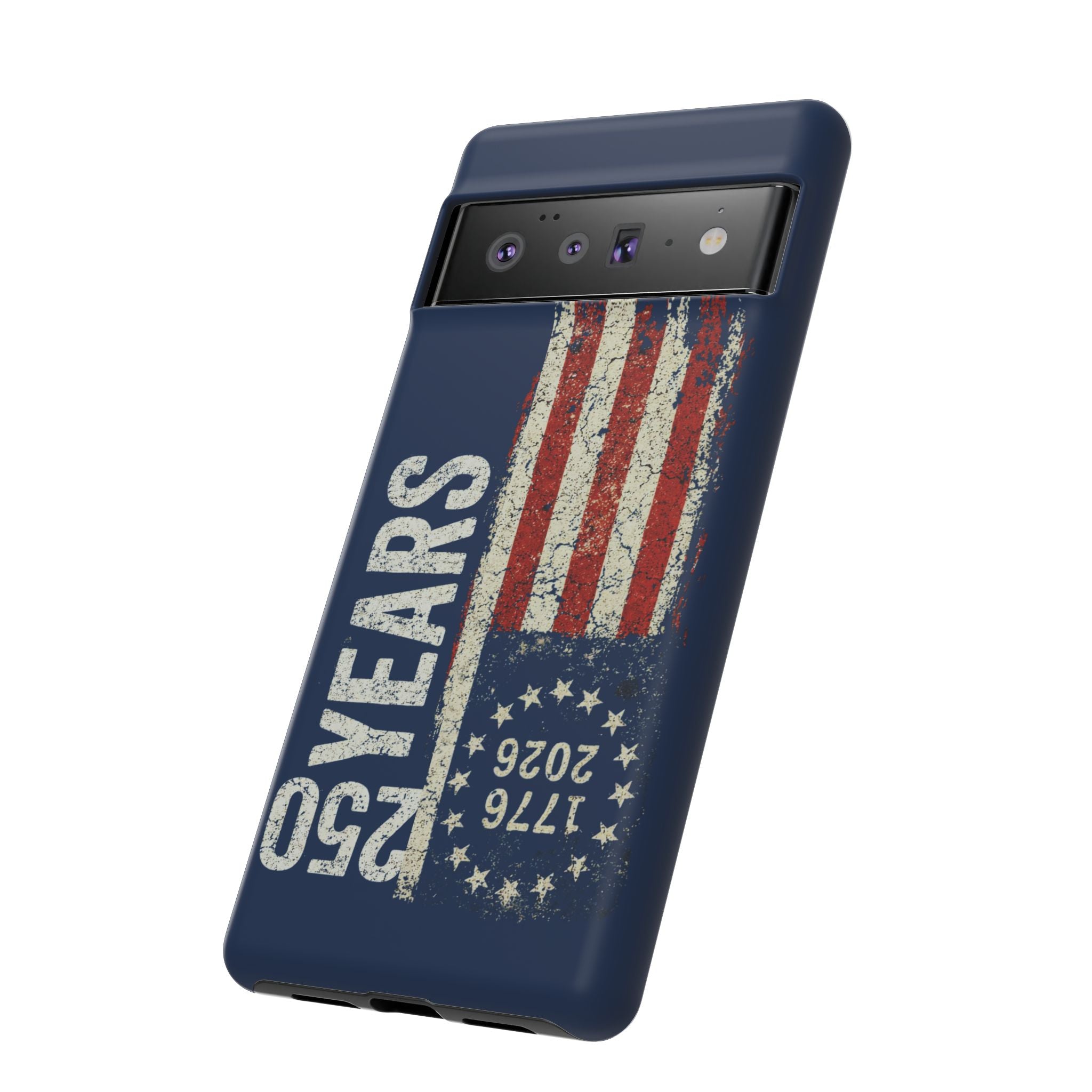 Patriotic 250th Anniversary Phone Case – 1776–2026 Distressed American Flag