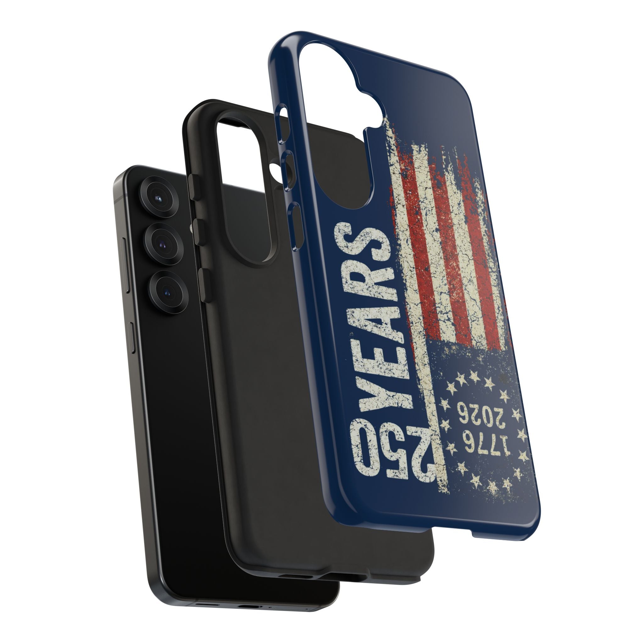 Patriotic 250th Anniversary Phone Case – 1776–2026 Distressed American Flag