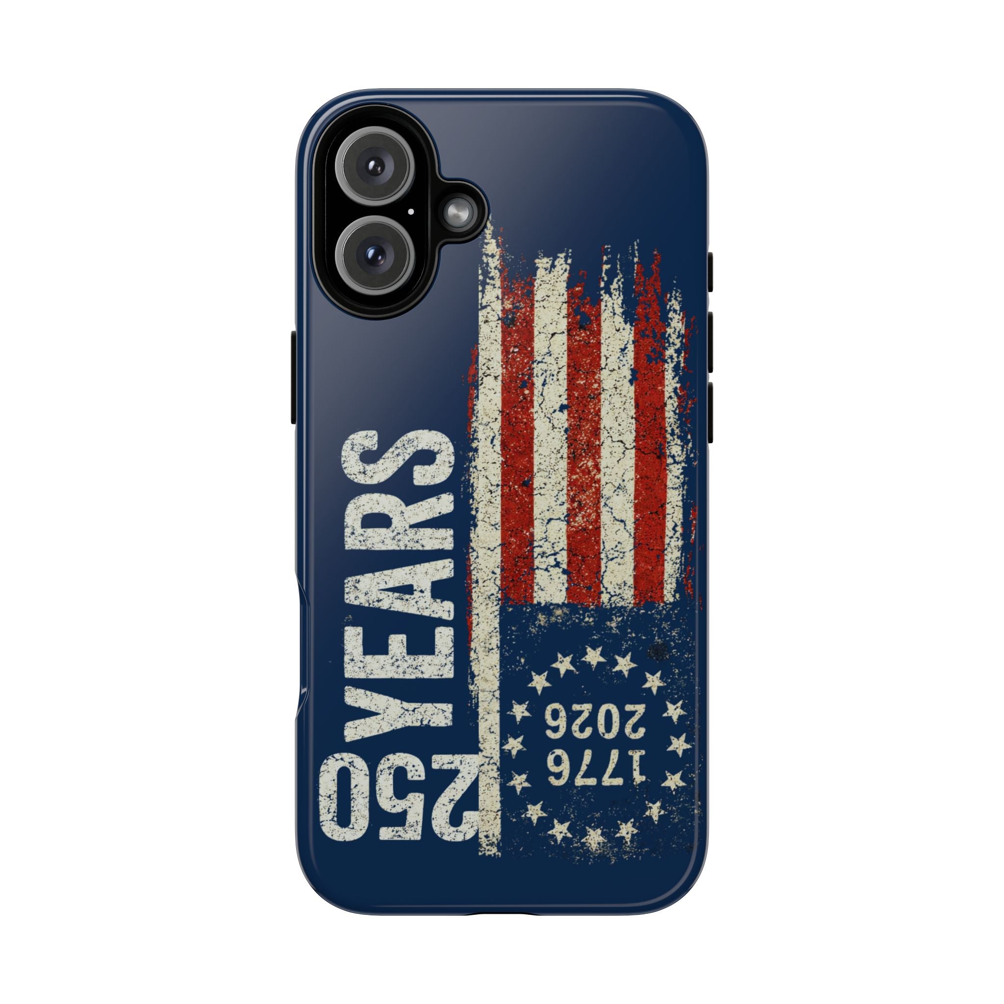 Patriotic 250th Anniversary Phone Case – 1776–2026 Distressed American Flag