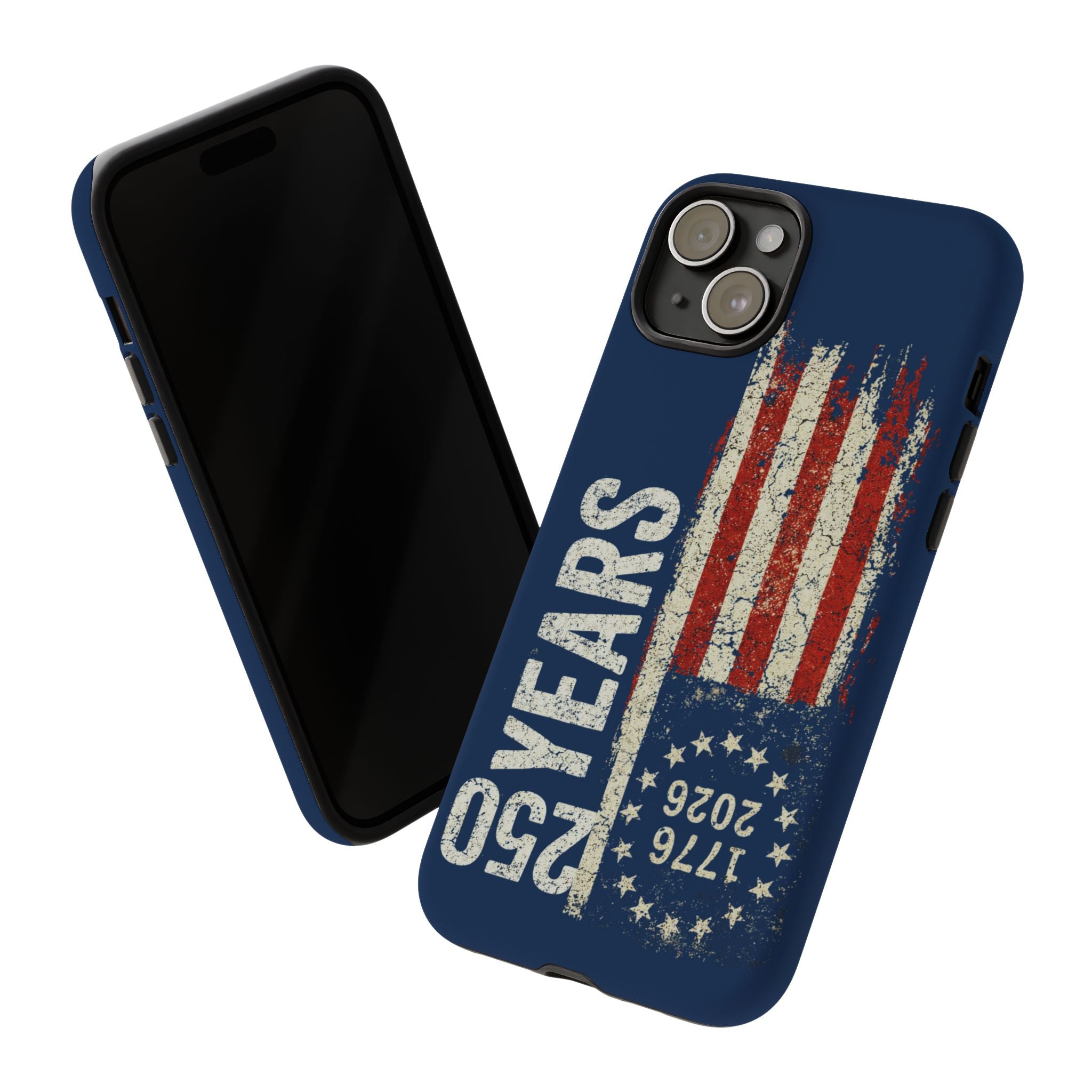 Patriotic 250th Anniversary Phone Case – 1776–2026 Distressed American Flag