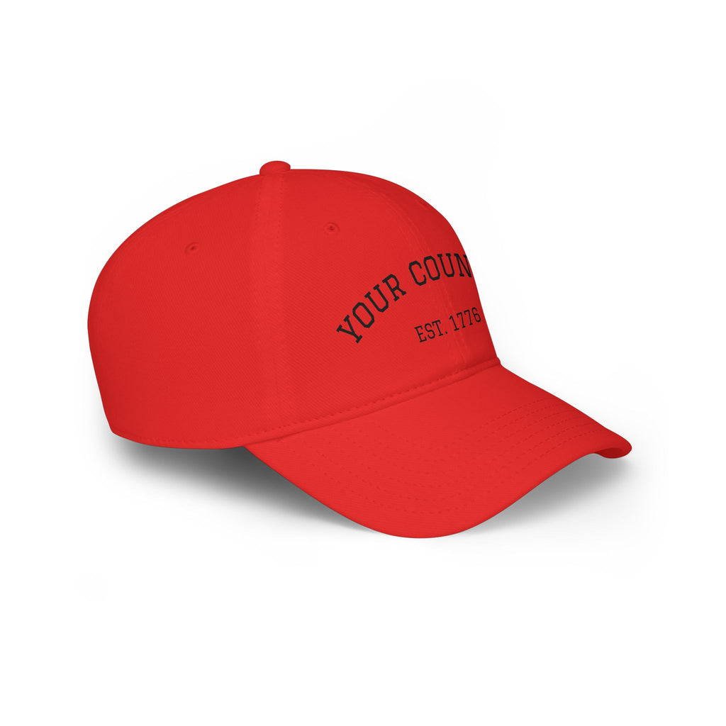 Custom Country Soccer Cap Personalized Football Fan Low Profile Hat