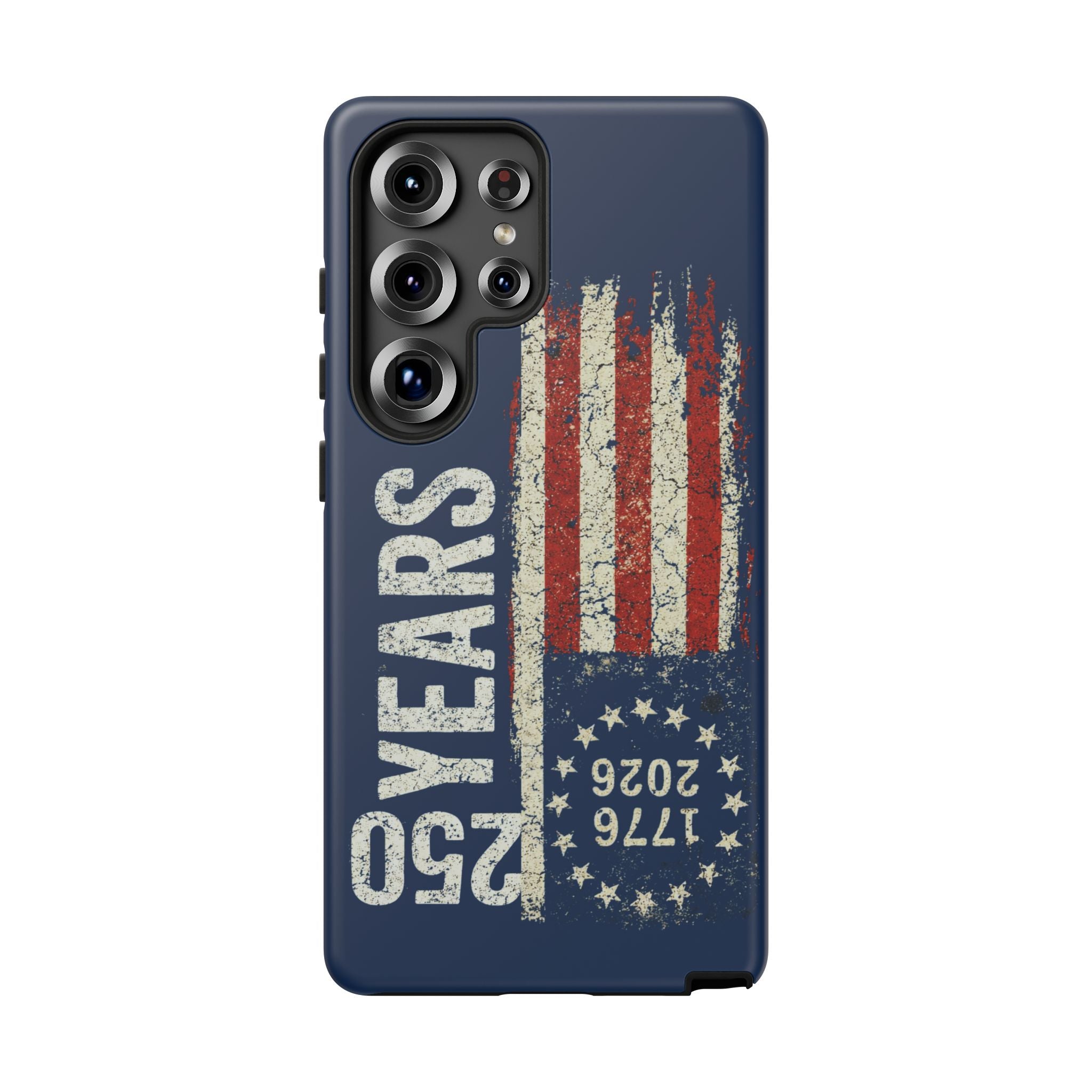 Patriotic 250th Anniversary Phone Case – 1776–2026 Distressed American Flag
