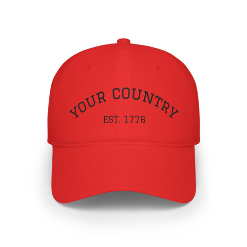 Custom Country Soccer Cap Personalized Football Fan Low Profile Hat
