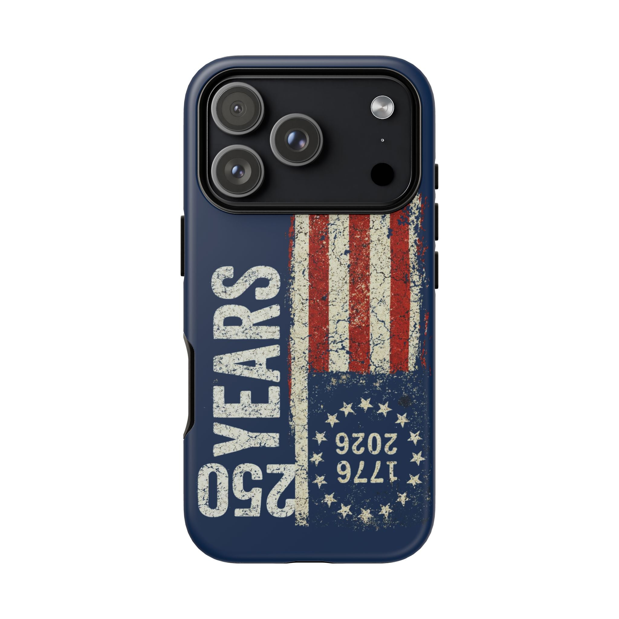 Patriotic 250th Anniversary Phone Case – 1776–2026 Distressed American Flag