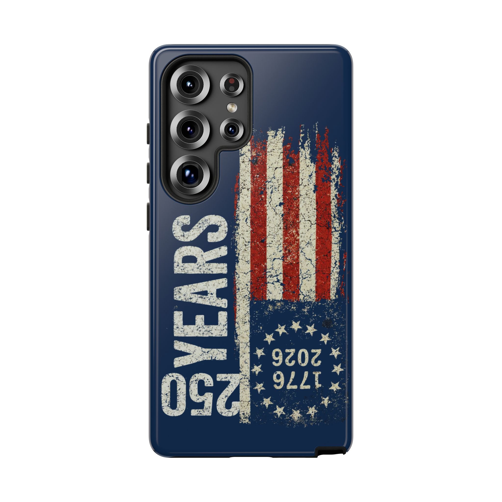 Patriotic 250th Anniversary Phone Case – 1776–2026 Distressed American Flag