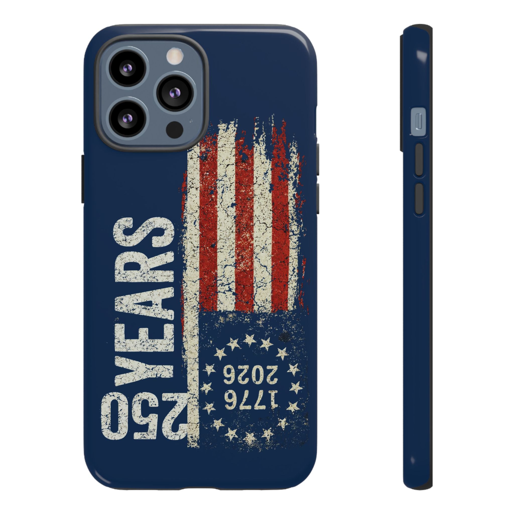 Patriotic 250th Anniversary Phone Case – 1776–2026 Distressed American Flag