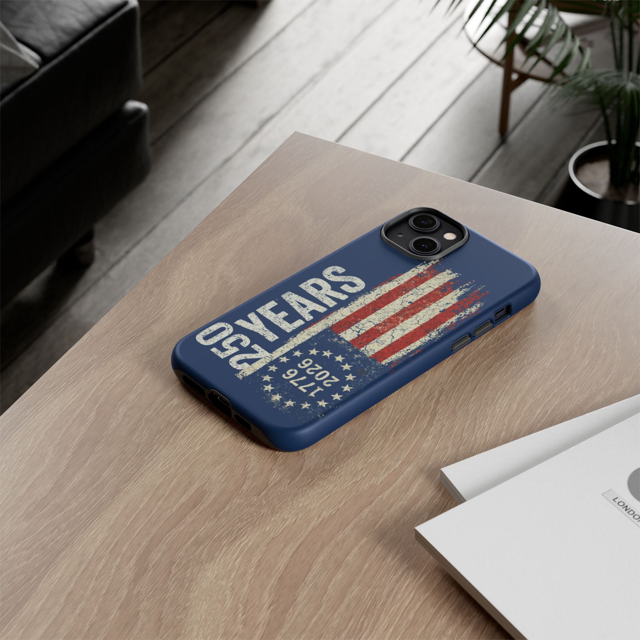 Patriotic 250th Anniversary Phone Case – 1776–2026 Distressed American Flag