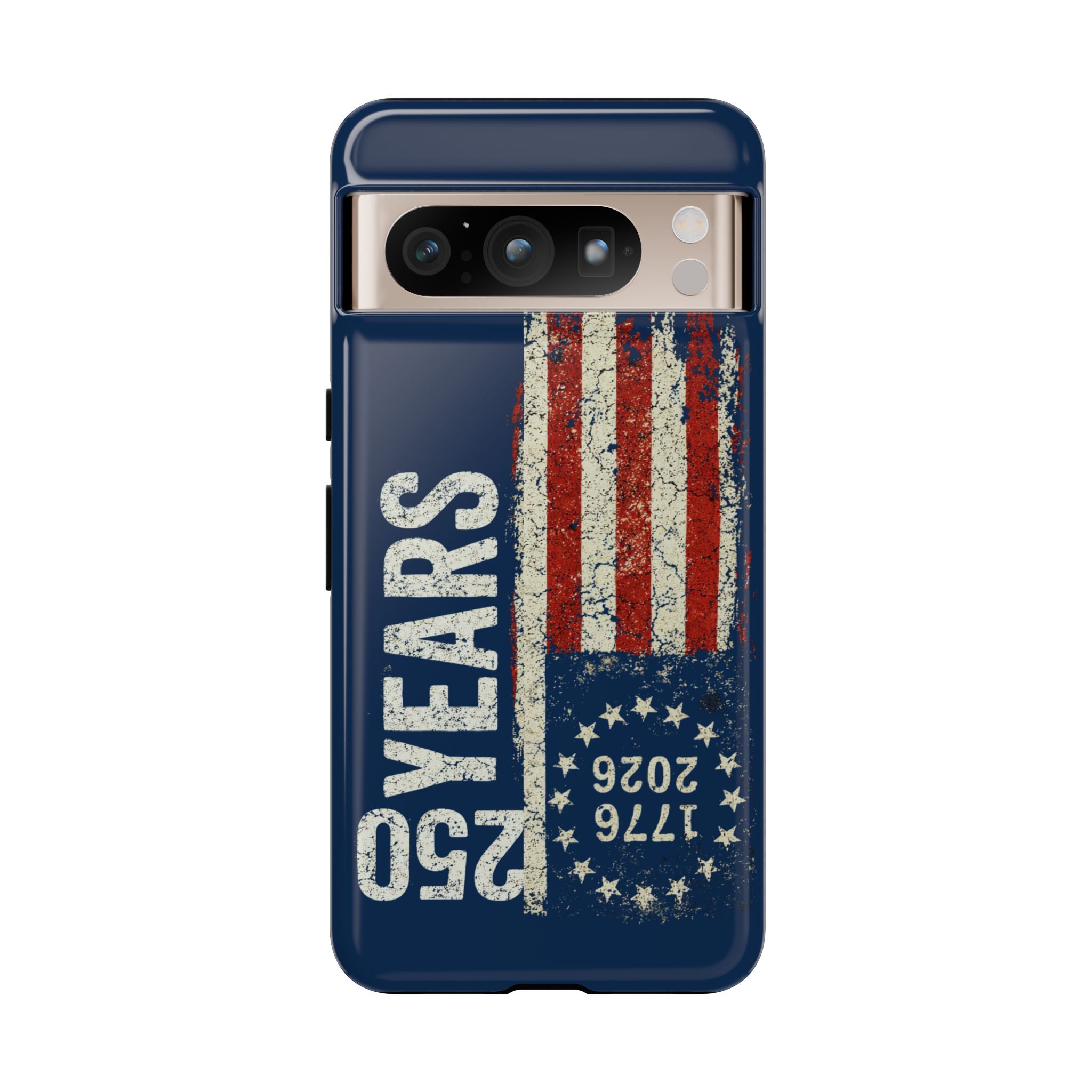 Patriotic 250th Anniversary Phone Case – 1776–2026 Distressed American Flag