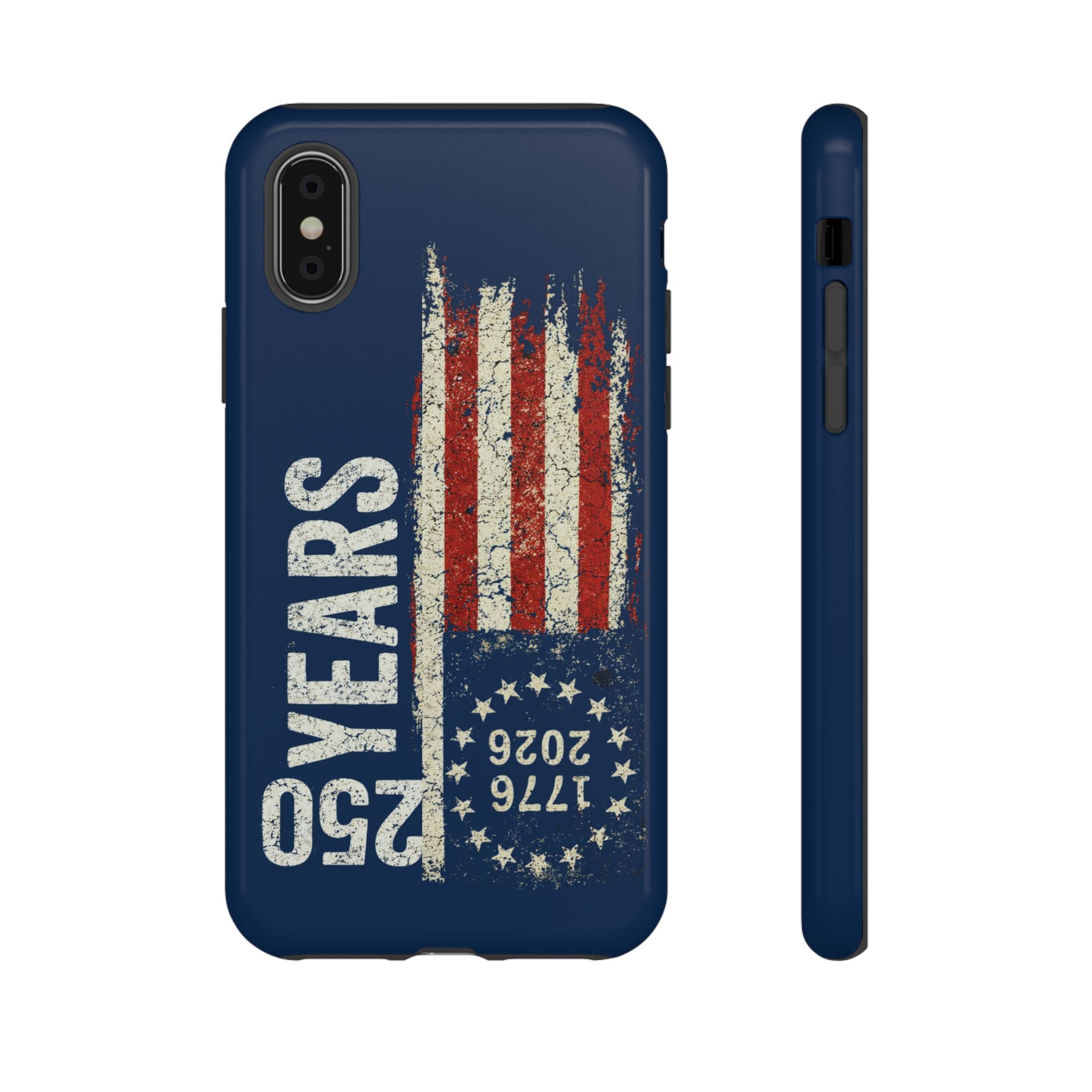 Patriotic 250th Anniversary Phone Case – 1776–2026 Distressed American Flag