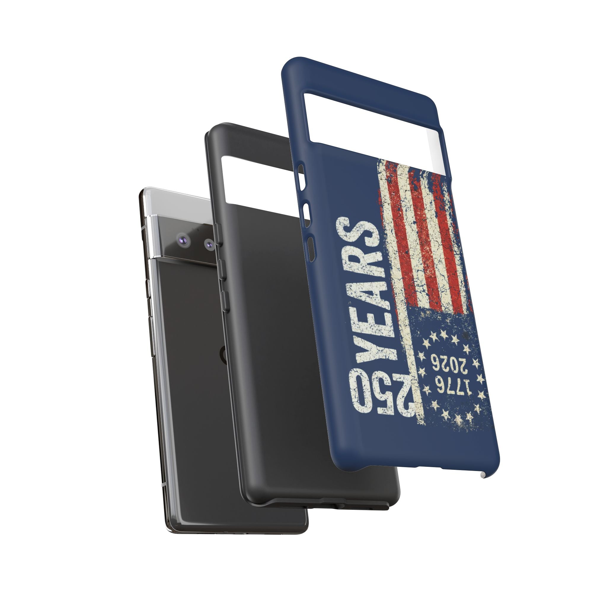 Patriotic 250th Anniversary Phone Case – 1776–2026 Distressed American Flag