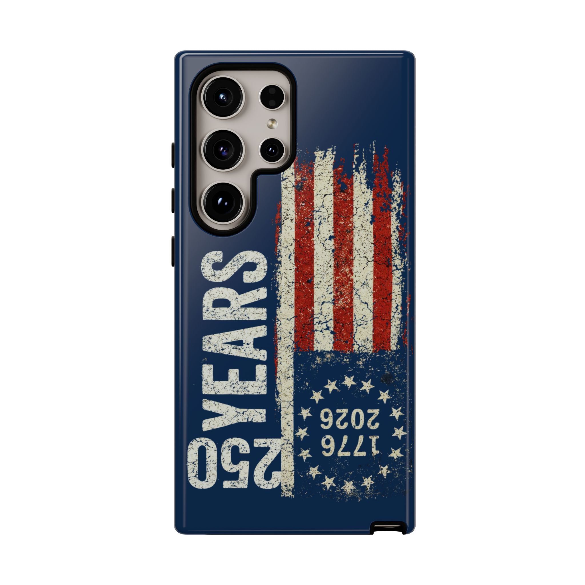 Patriotic 250th Anniversary Phone Case – 1776–2026 Distressed American Flag
