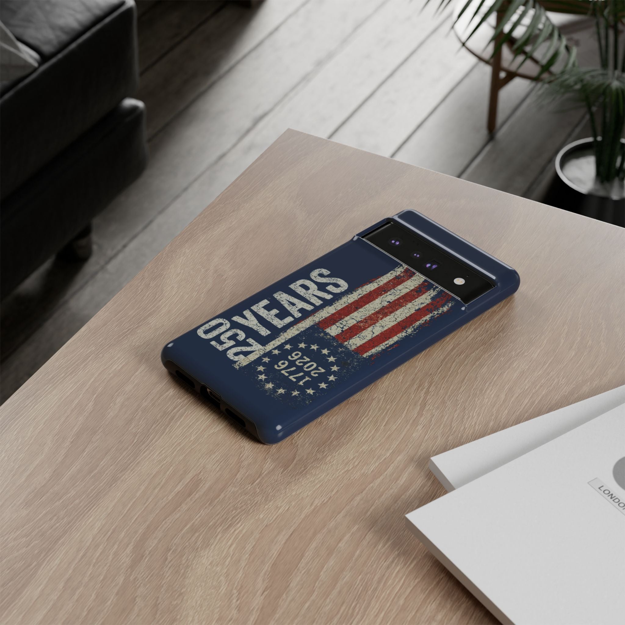 Patriotic 250th Anniversary Phone Case – 1776–2026 Distressed American Flag