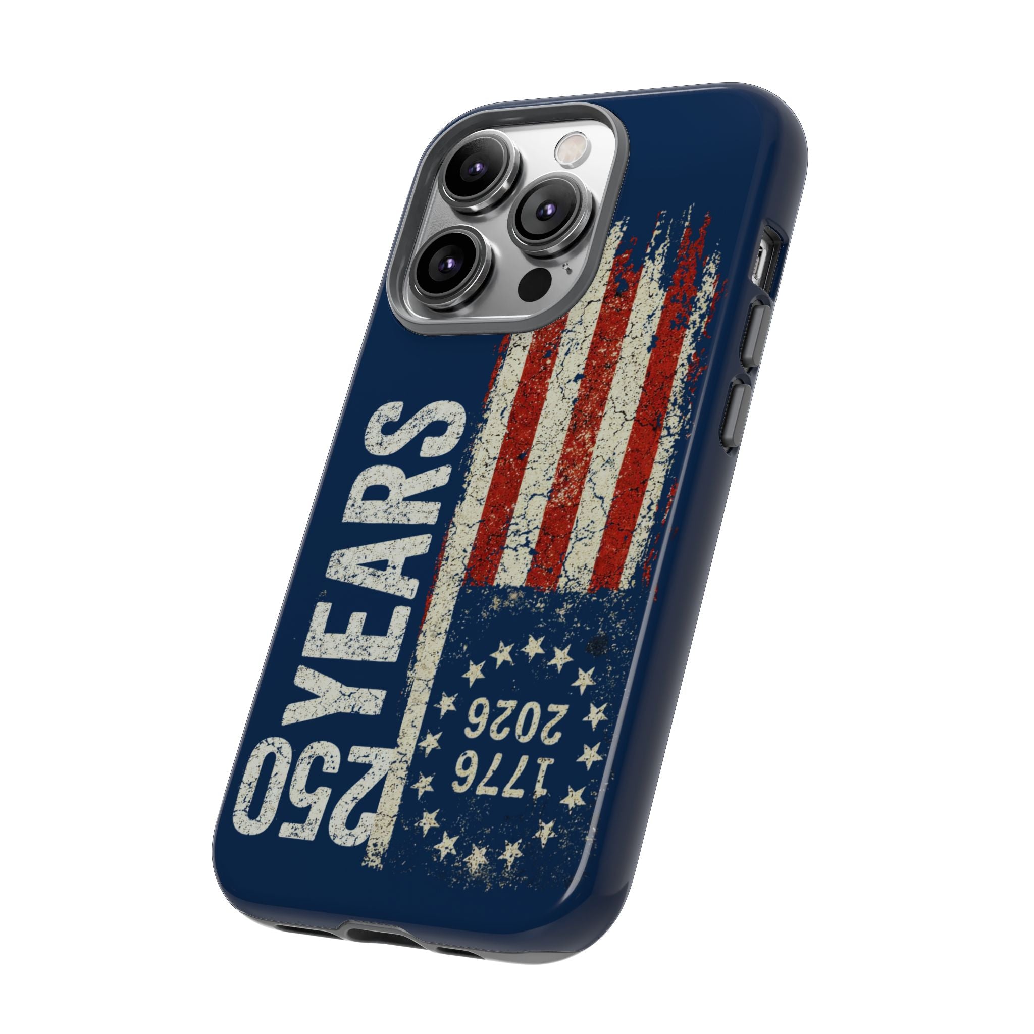 Patriotic 250th Anniversary Phone Case – 1776–2026 Distressed American Flag