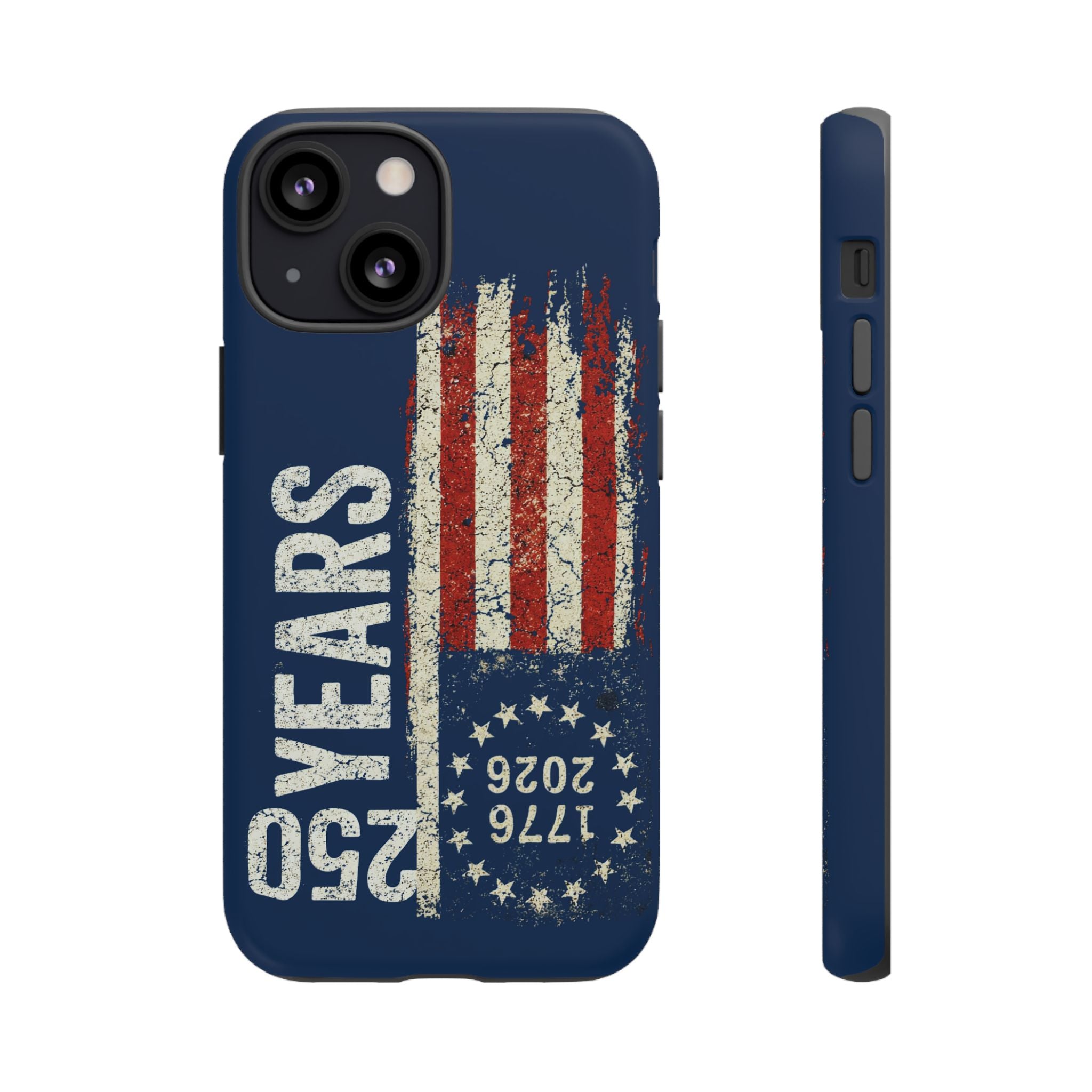 Patriotic 250th Anniversary Phone Case – 1776–2026 Distressed American Flag