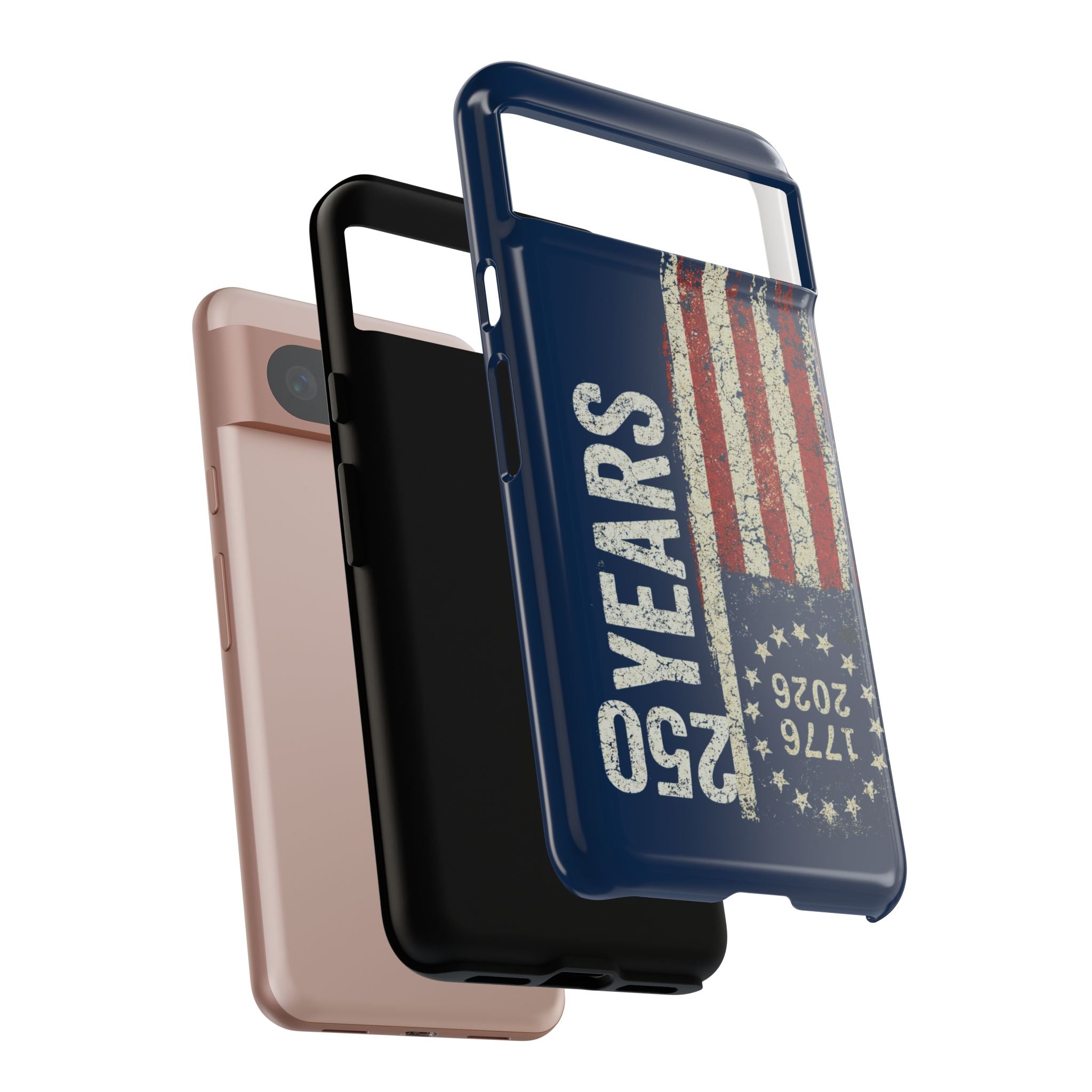 Patriotic 250th Anniversary Phone Case – 1776–2026 Distressed American Flag