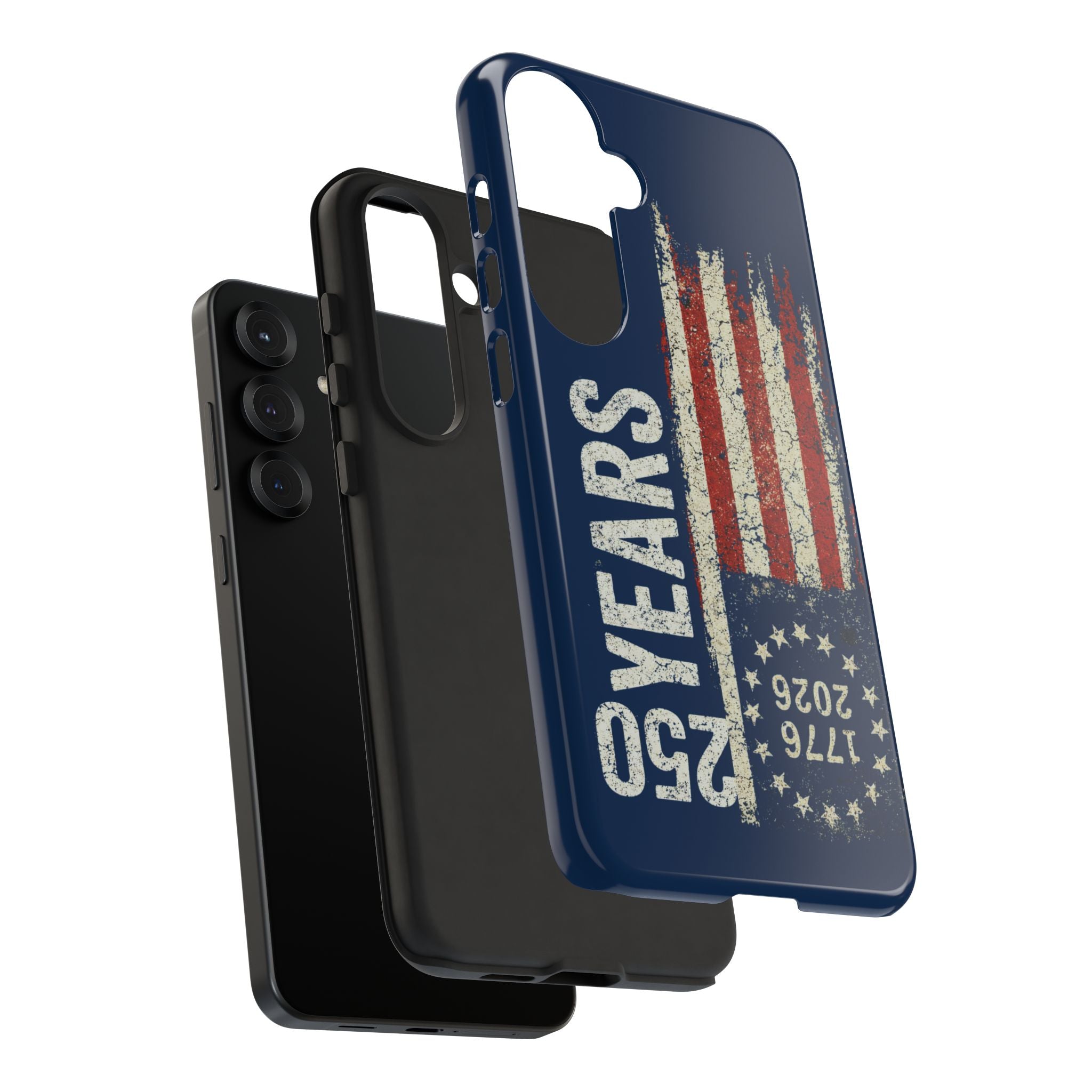 Patriotic 250th Anniversary Phone Case – 1776–2026 Distressed American Flag