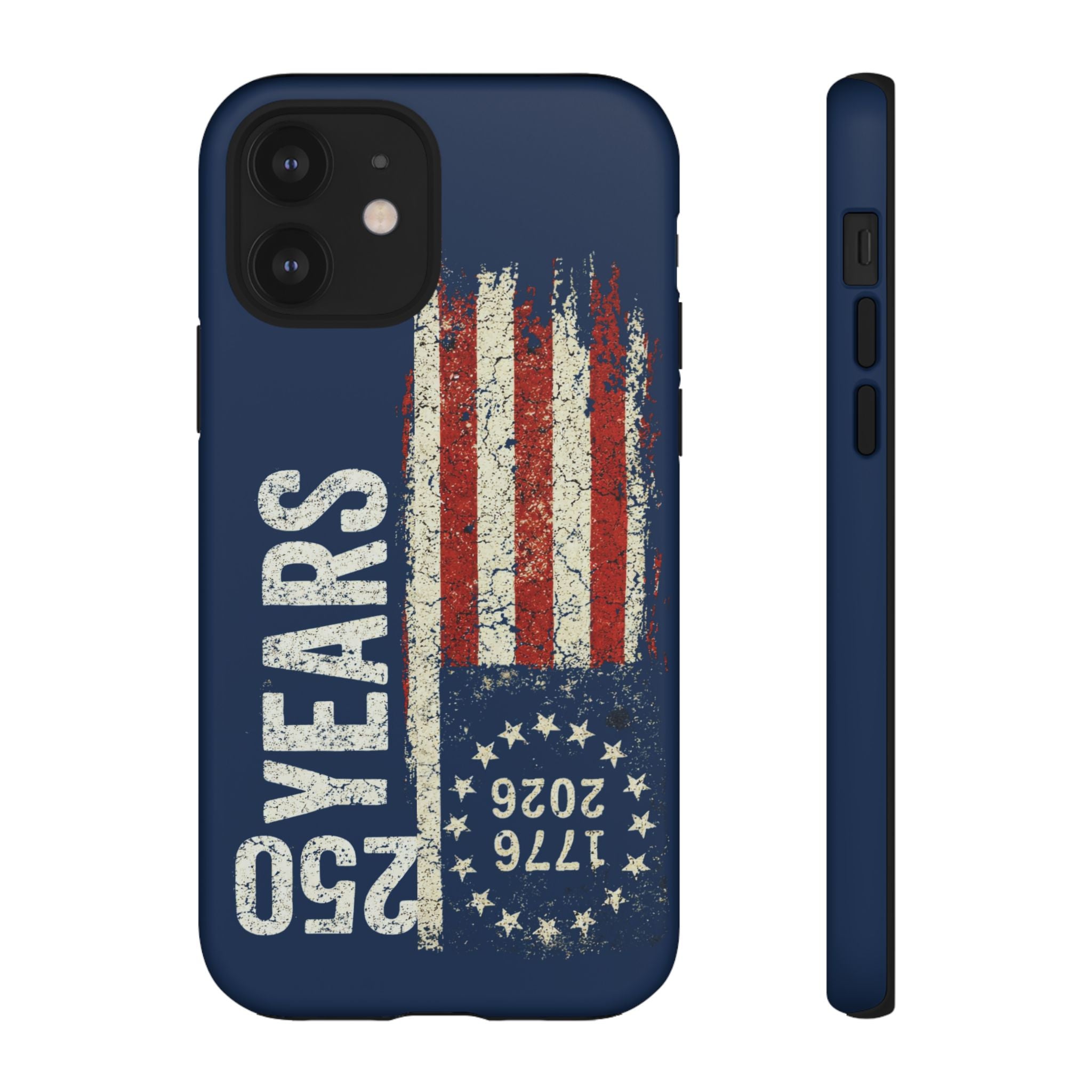 Patriotic 250th Anniversary Phone Case – 1776–2026 Distressed American Flag