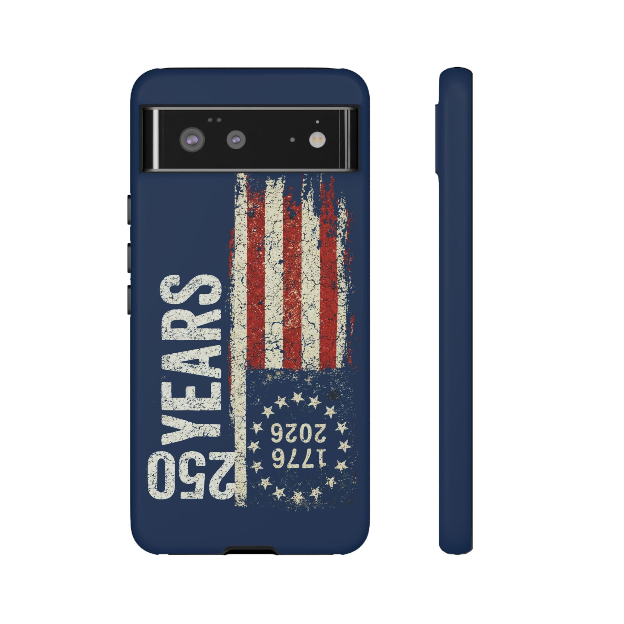 Patriotic 250th Anniversary Phone Case – 1776–2026 Distressed American Flag