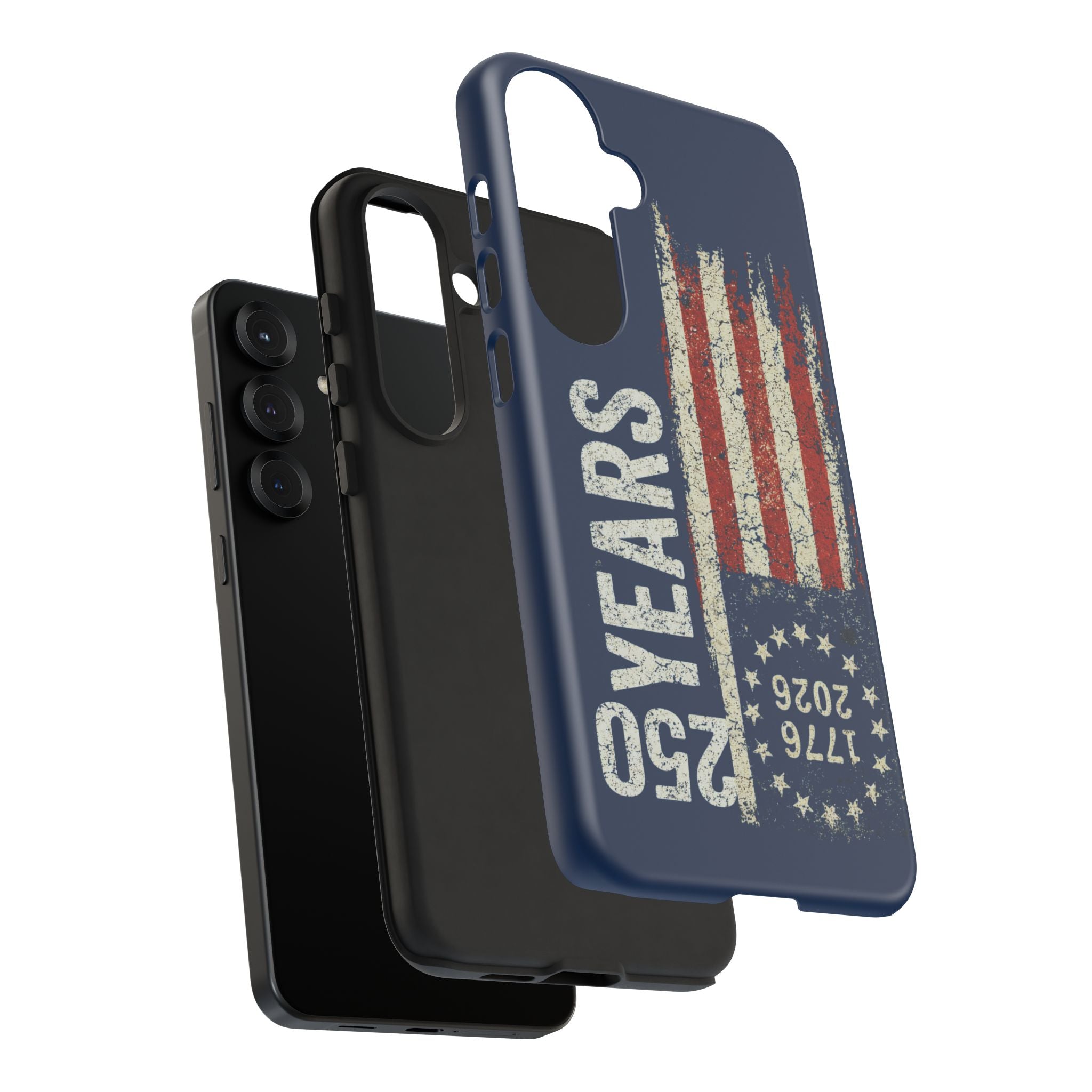 Patriotic 250th Anniversary Phone Case – 1776–2026 Distressed American Flag