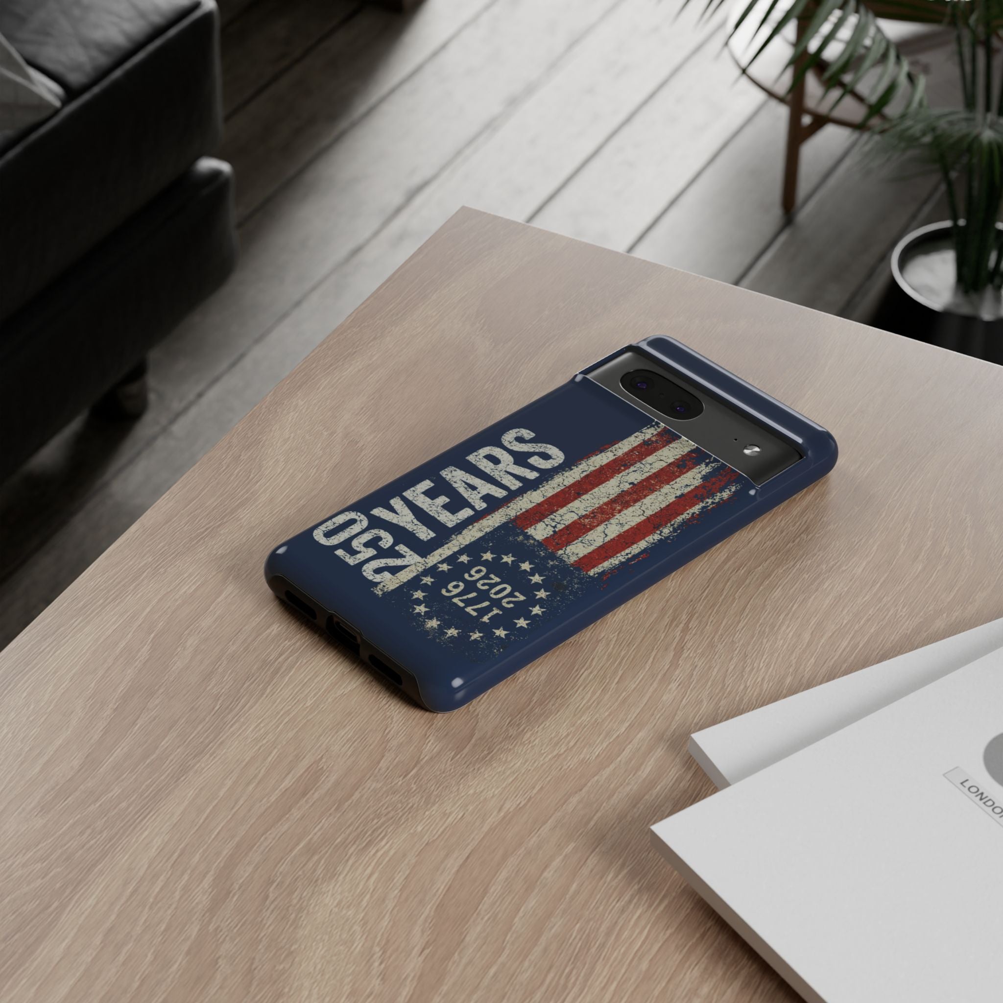 Patriotic 250th Anniversary Phone Case – 1776–2026 Distressed American Flag