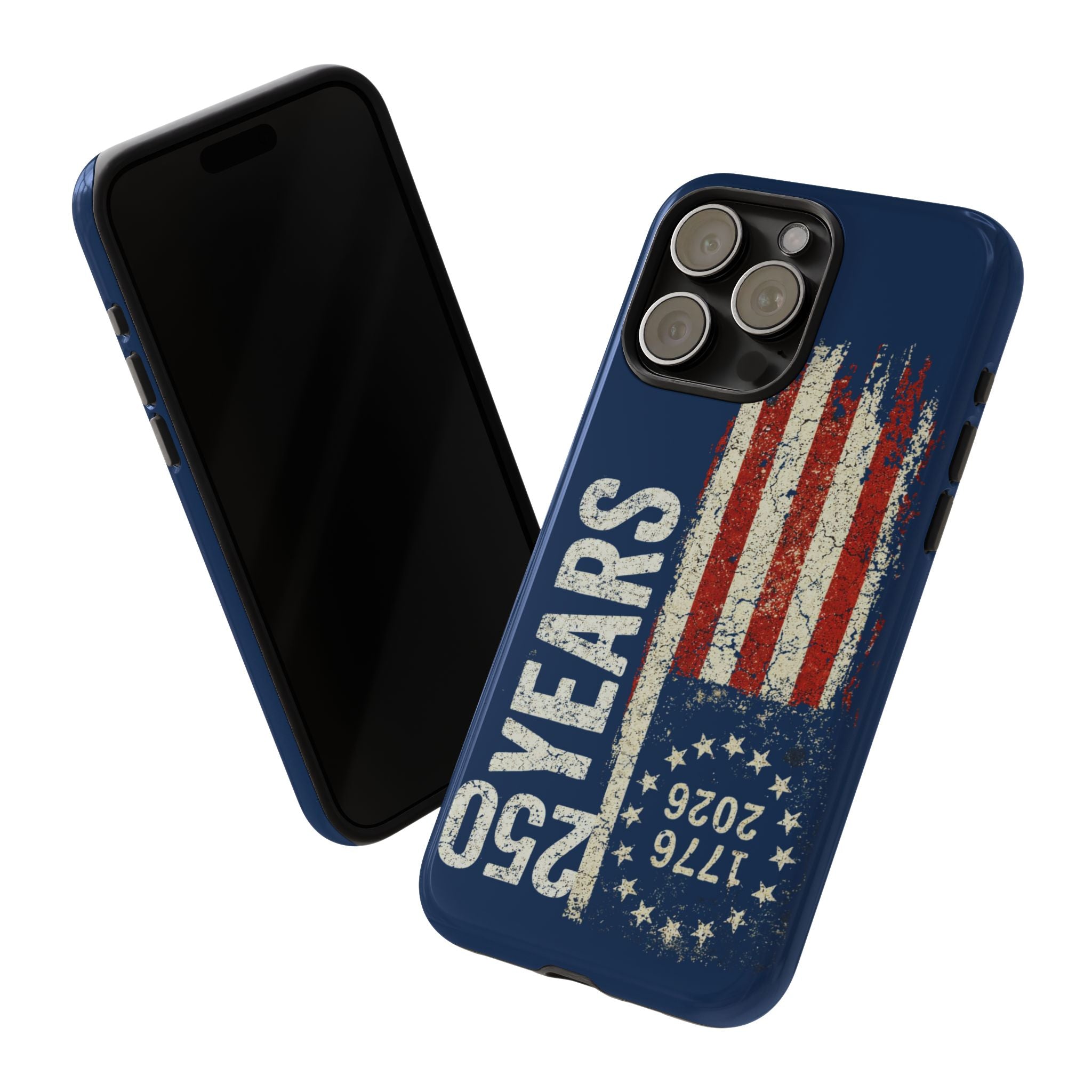 Patriotic 250th Anniversary Phone Case – 1776–2026 Distressed American Flag