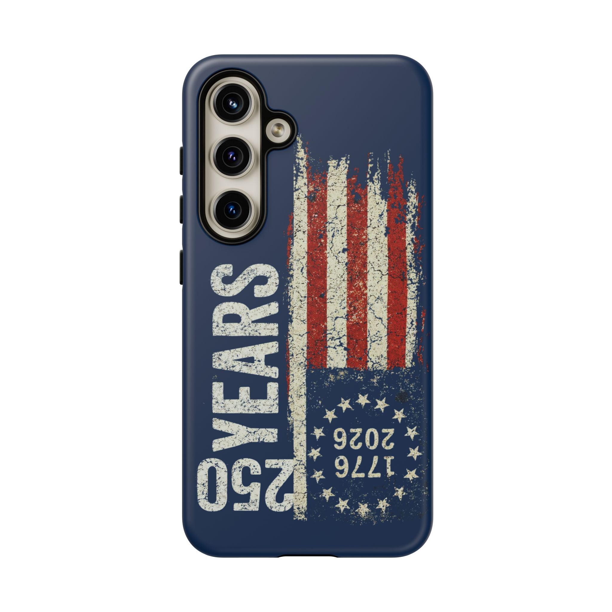 Patriotic 250th Anniversary Phone Case – 1776–2026 Distressed American Flag