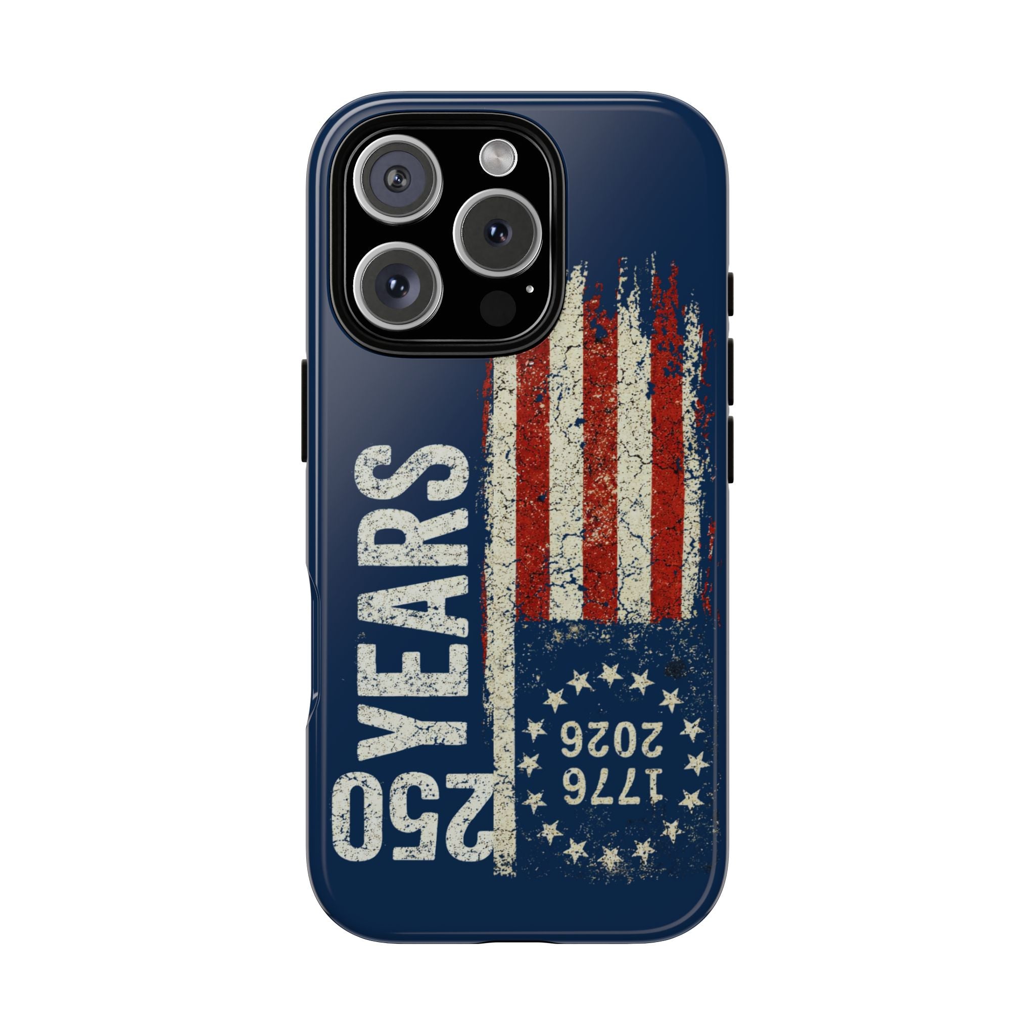 Patriotic 250th Anniversary Phone Case – 1776–2026 Distressed American Flag