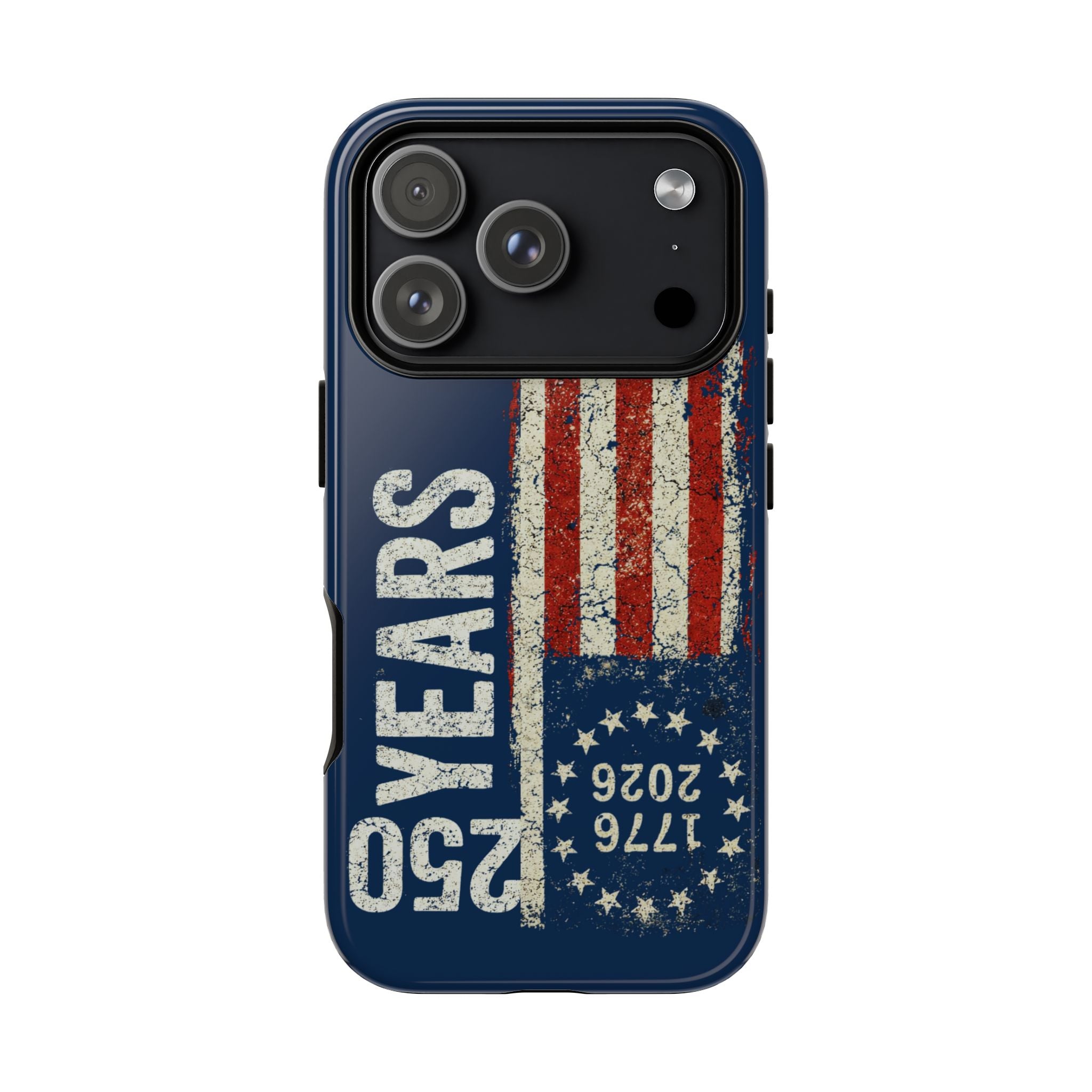 Patriotic 250th Anniversary Phone Case – 1776–2026 Distressed American Flag