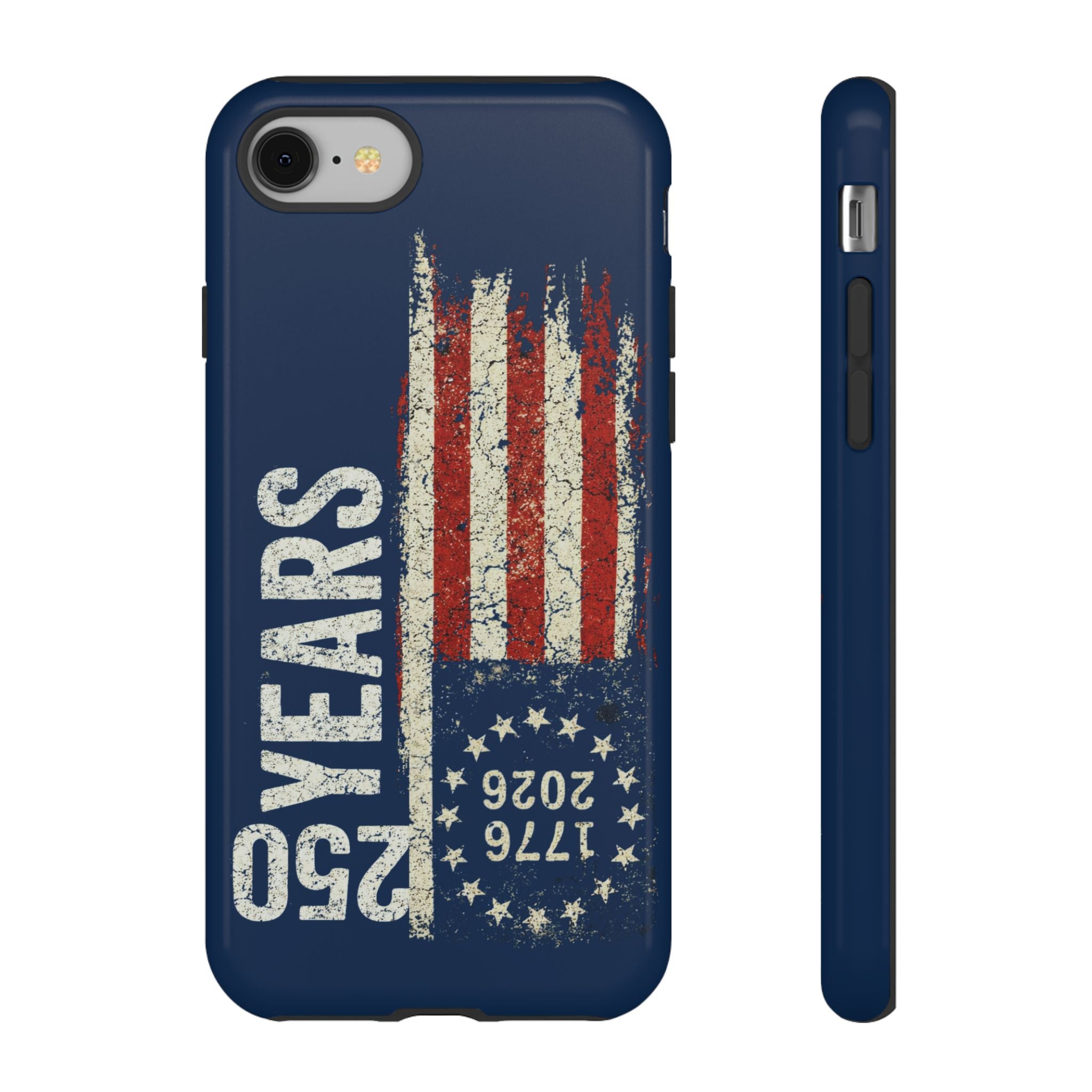 Patriotic 250th Anniversary Phone Case – 1776–2026 Distressed American Flag