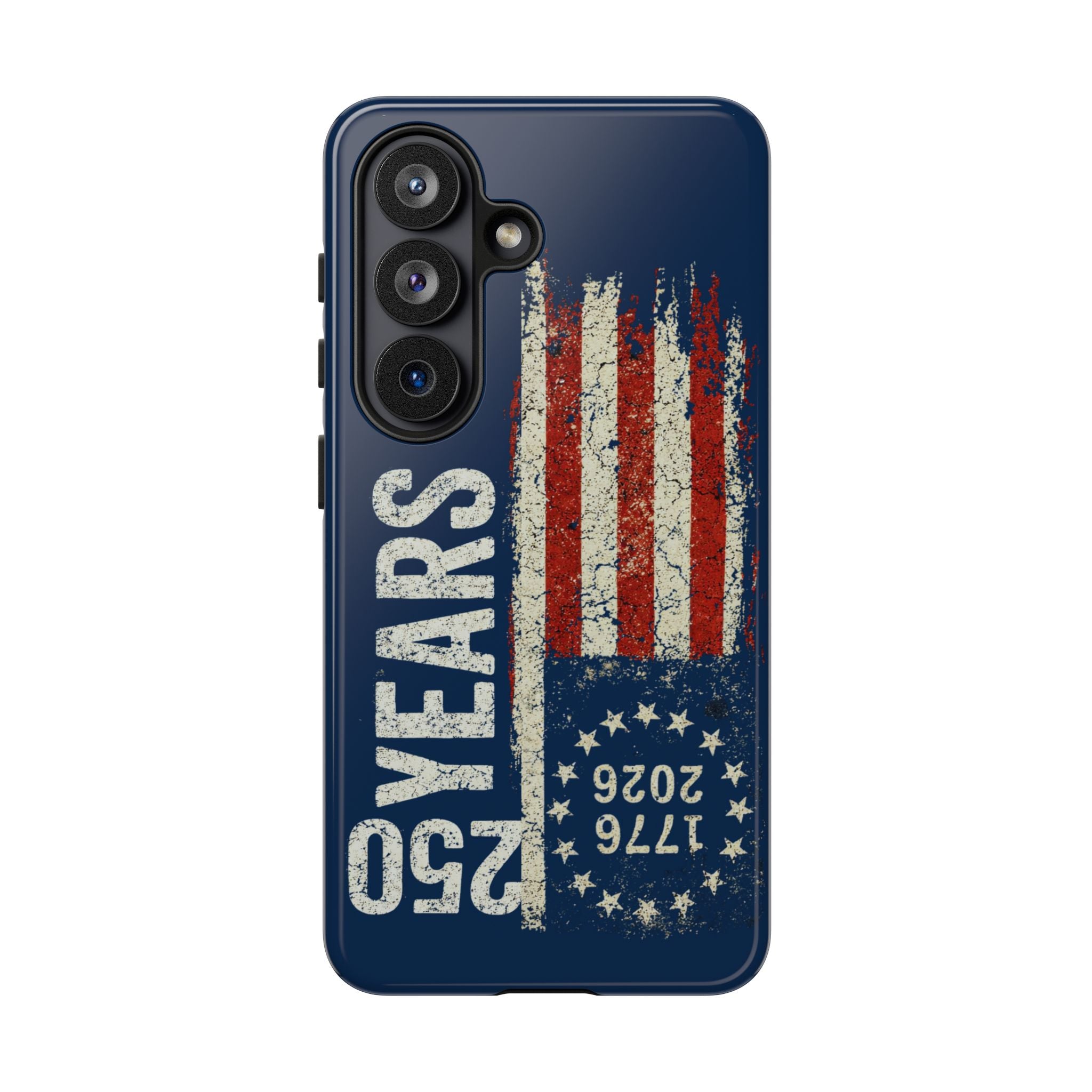 Patriotic 250th Anniversary Phone Case – 1776–2026 Distressed American Flag