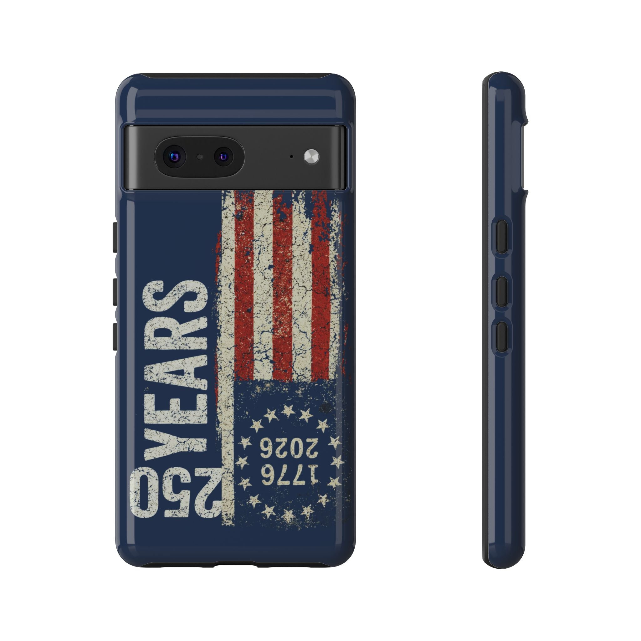 Patriotic 250th Anniversary Phone Case – 1776–2026 Distressed American Flag