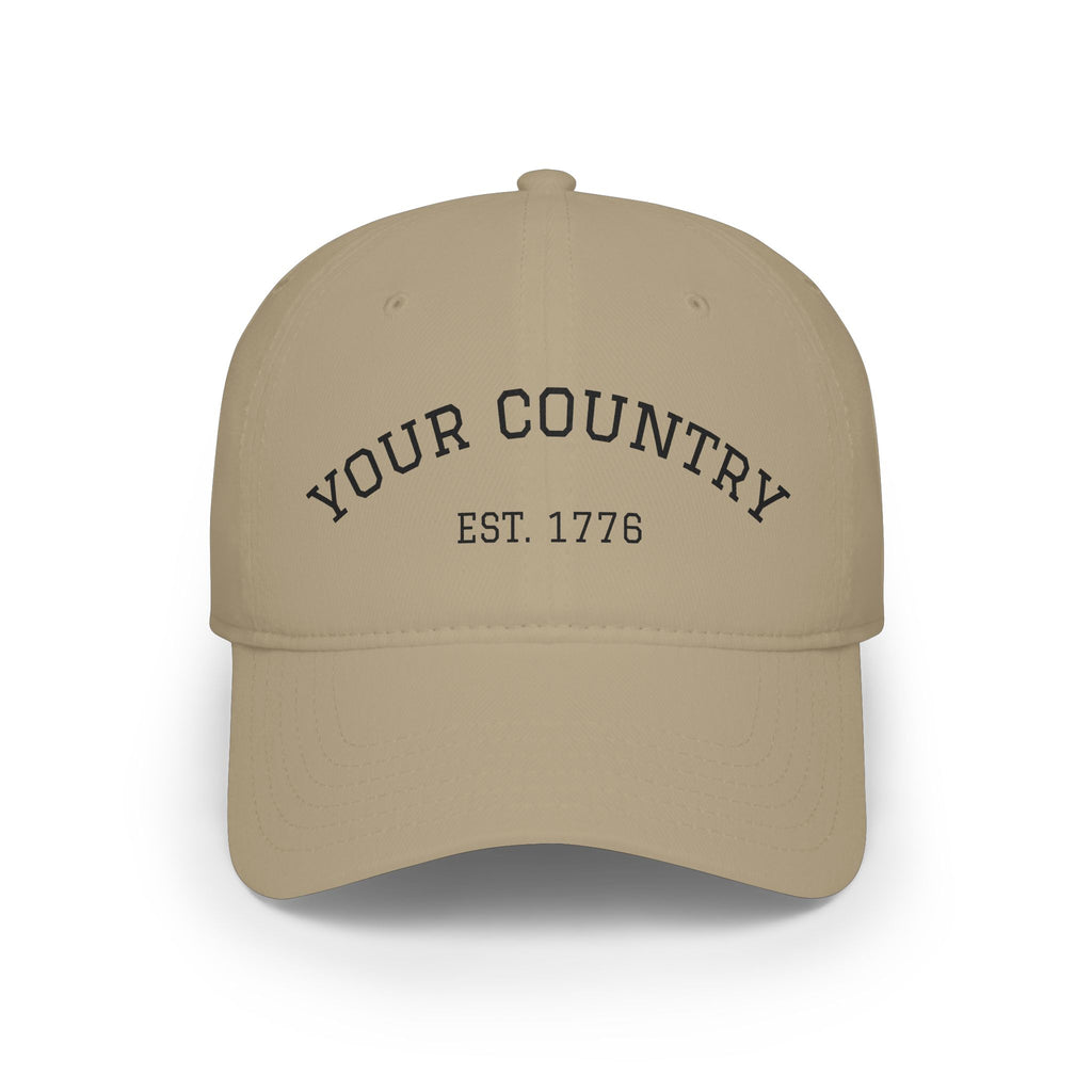 Custom Country Soccer Cap Personalized Football Fan Low Profile Hat
