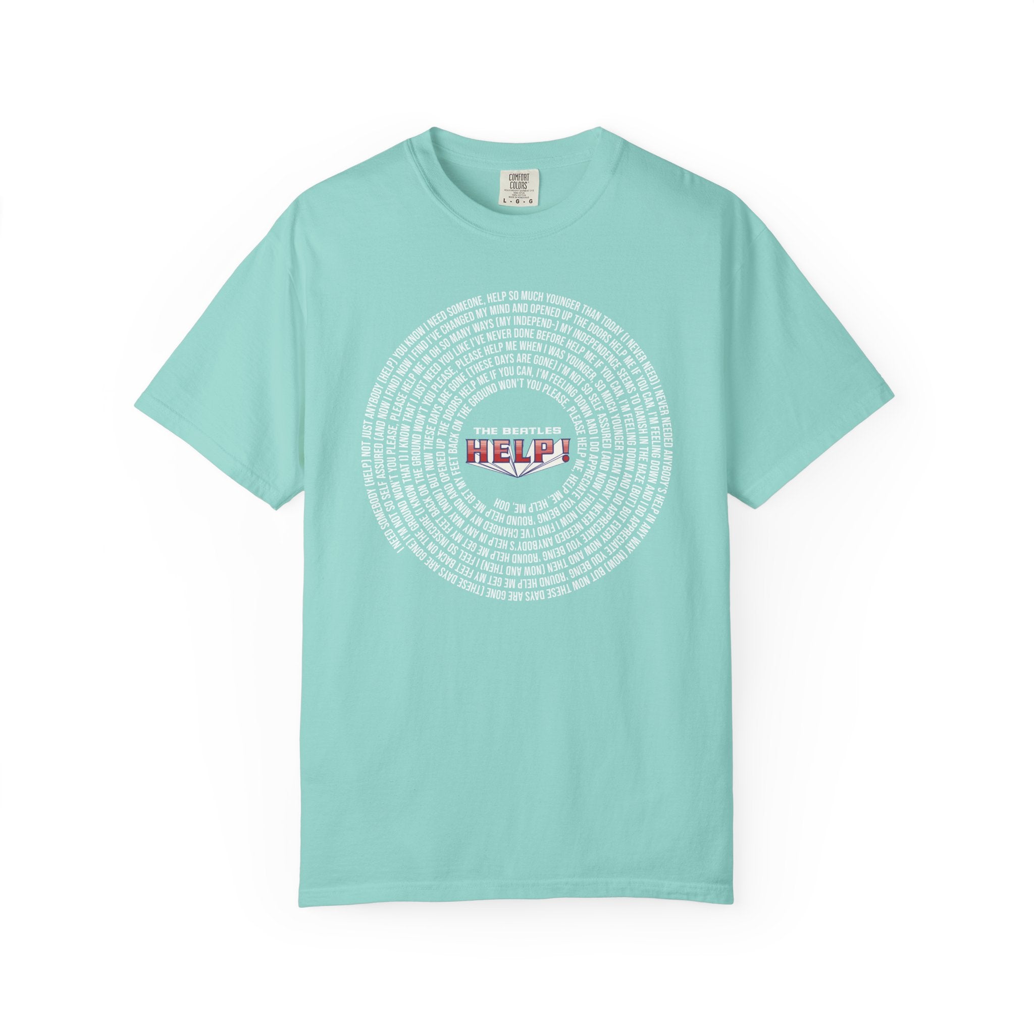 Help! Retro Heart Graphic T-Shirt — White Chest Print