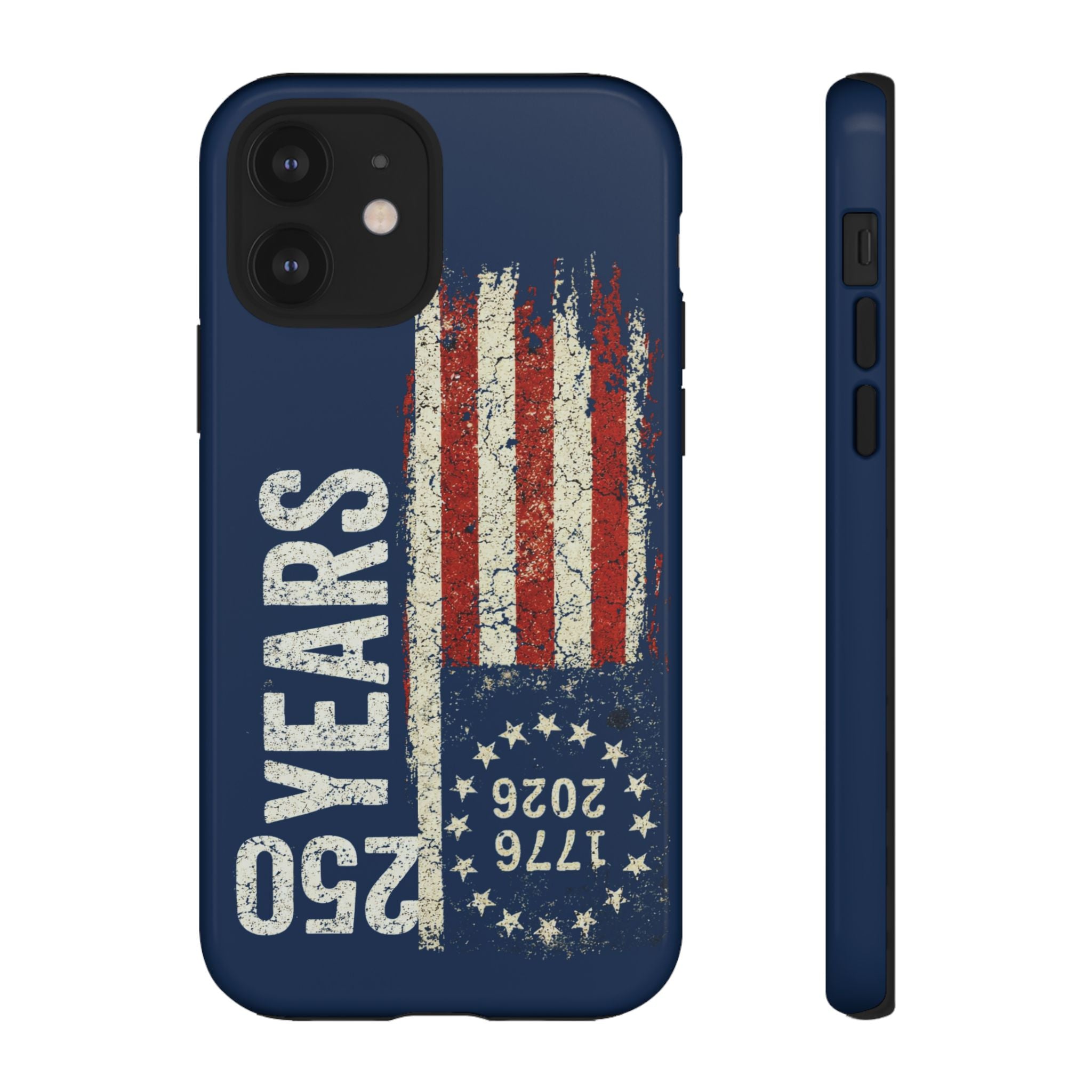 Patriotic 250th Anniversary Phone Case – 1776–2026 Distressed American Flag