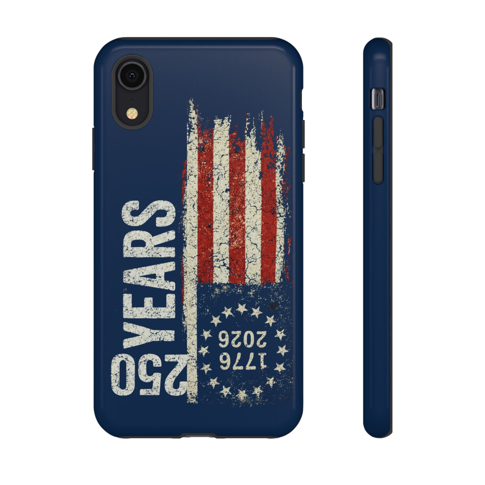 Patriotic 250th Anniversary Phone Case – 1776–2026 Distressed American Flag