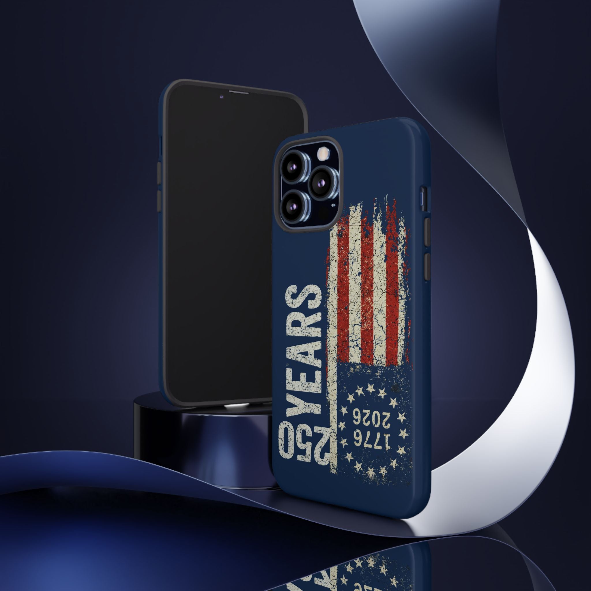 Patriotic 250th Anniversary Phone Case – 1776–2026 Distressed American Flag