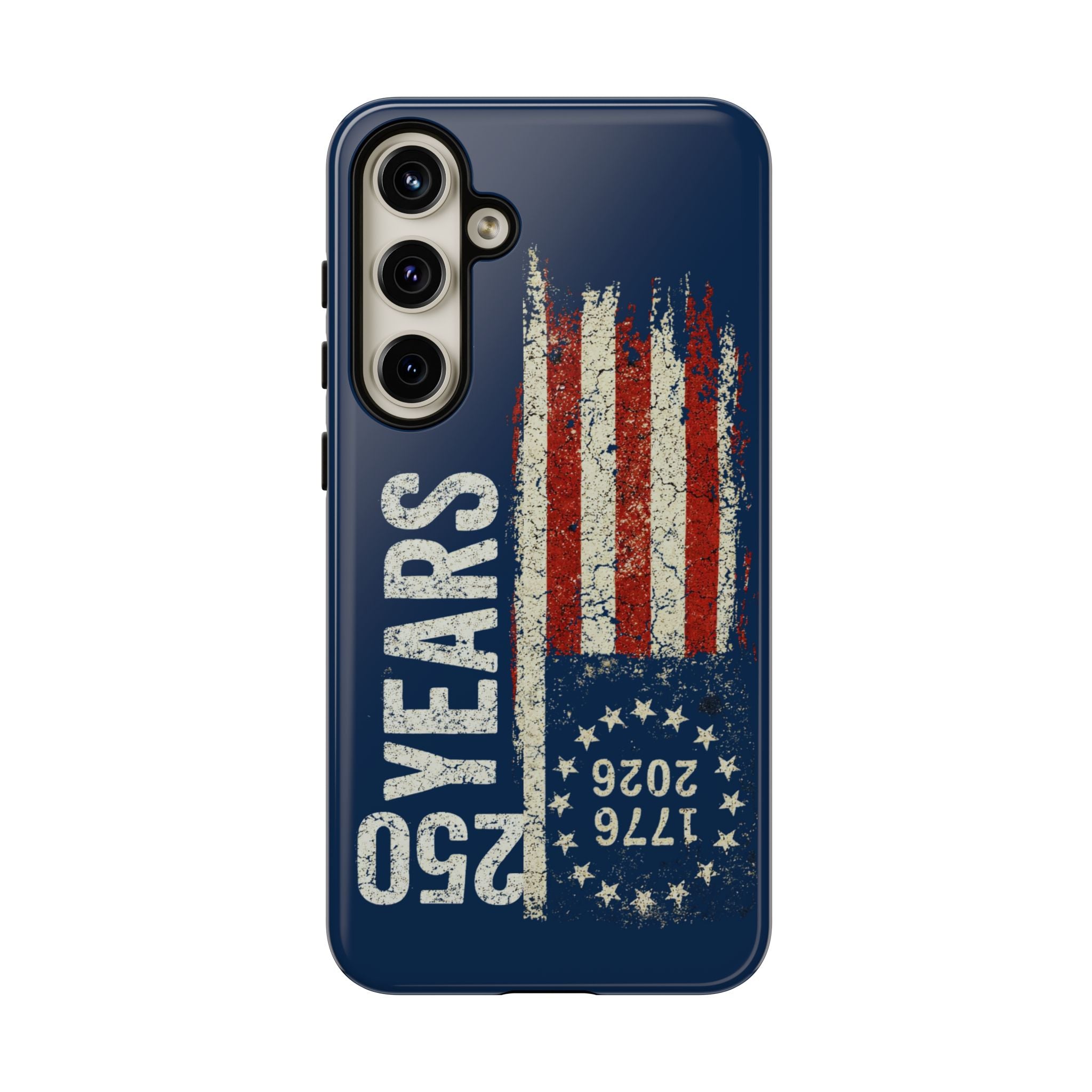 Patriotic 250th Anniversary Phone Case – 1776–2026 Distressed American Flag