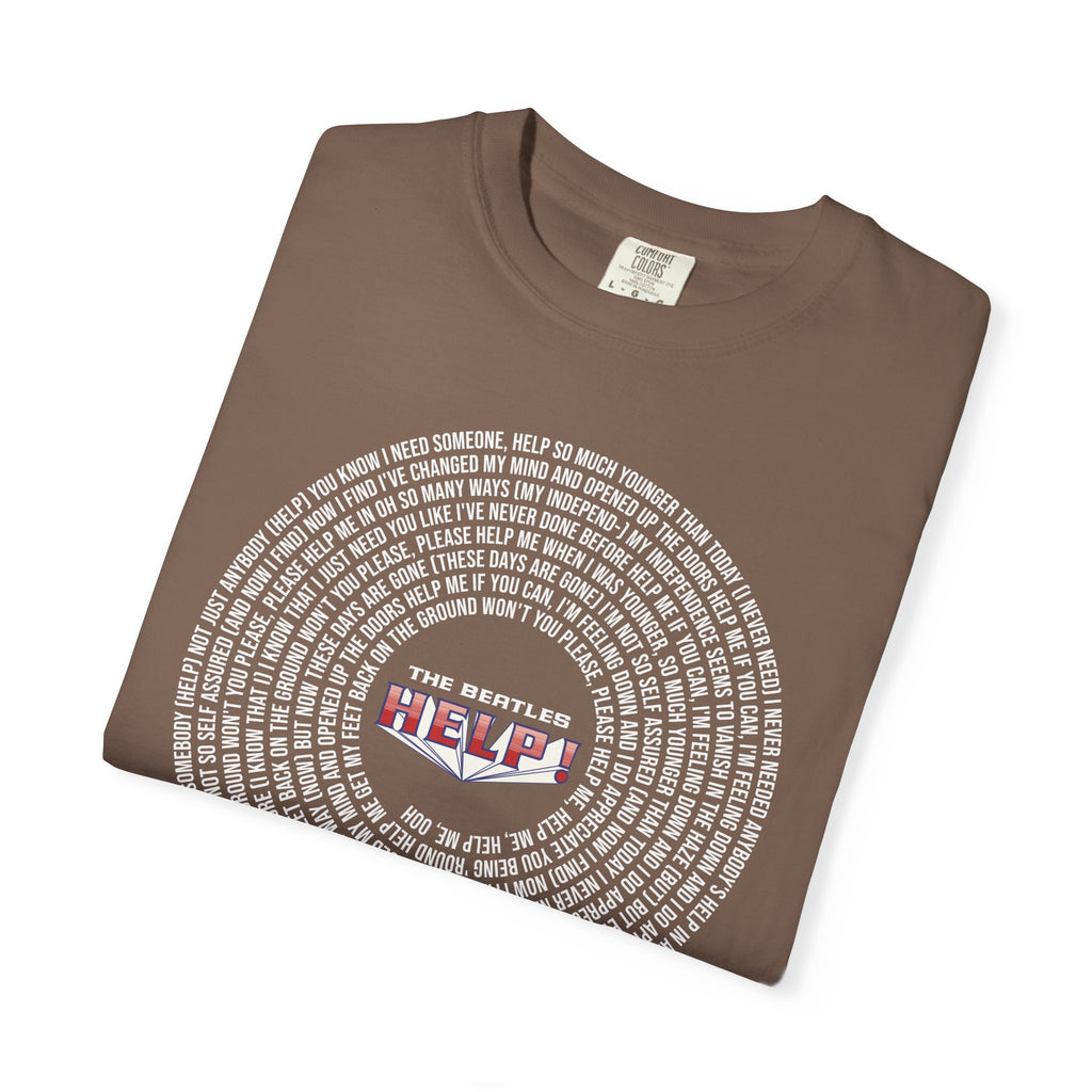 Help! Retro Heart Graphic T-Shirt — White Chest Print
