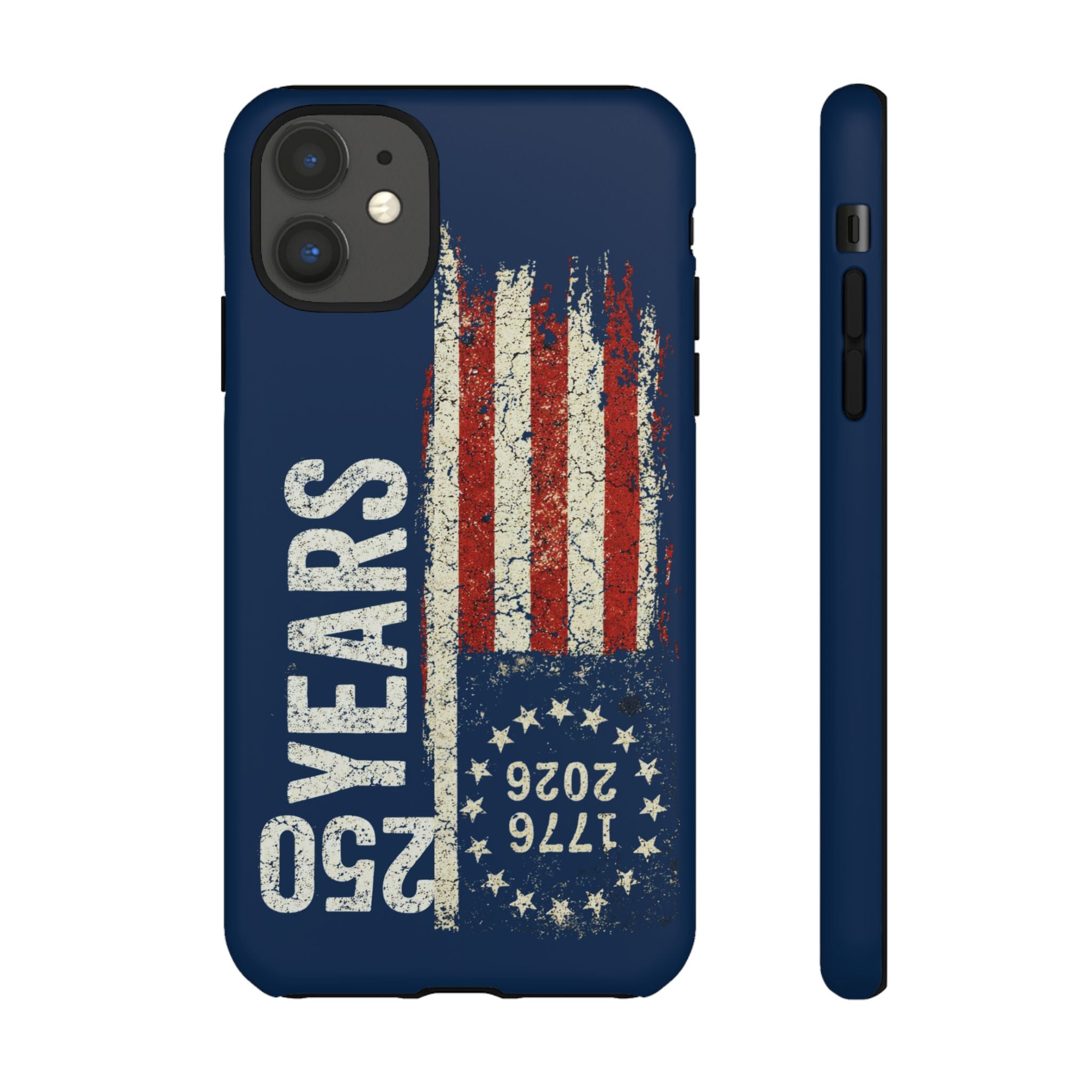Patriotic 250th Anniversary Phone Case – 1776–2026 Distressed American Flag