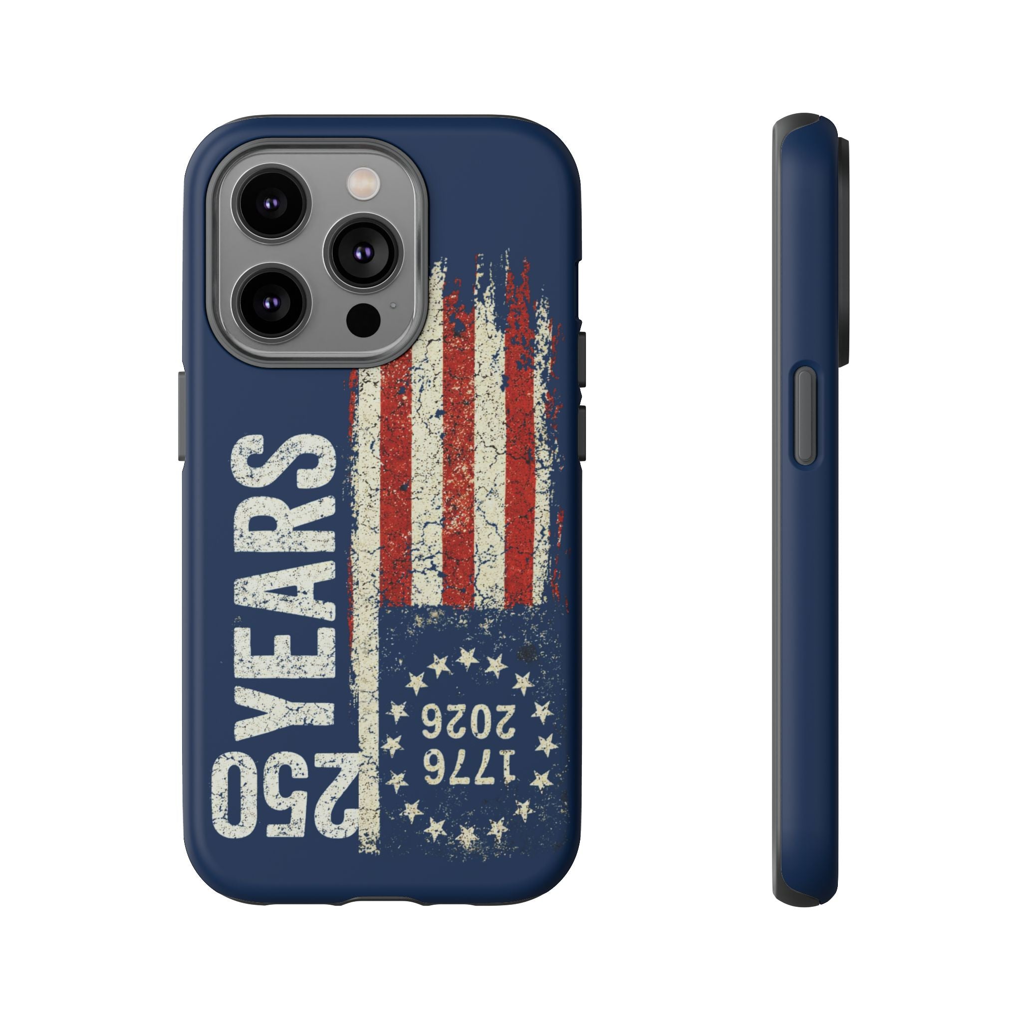 Patriotic 250th Anniversary Phone Case – 1776–2026 Distressed American Flag